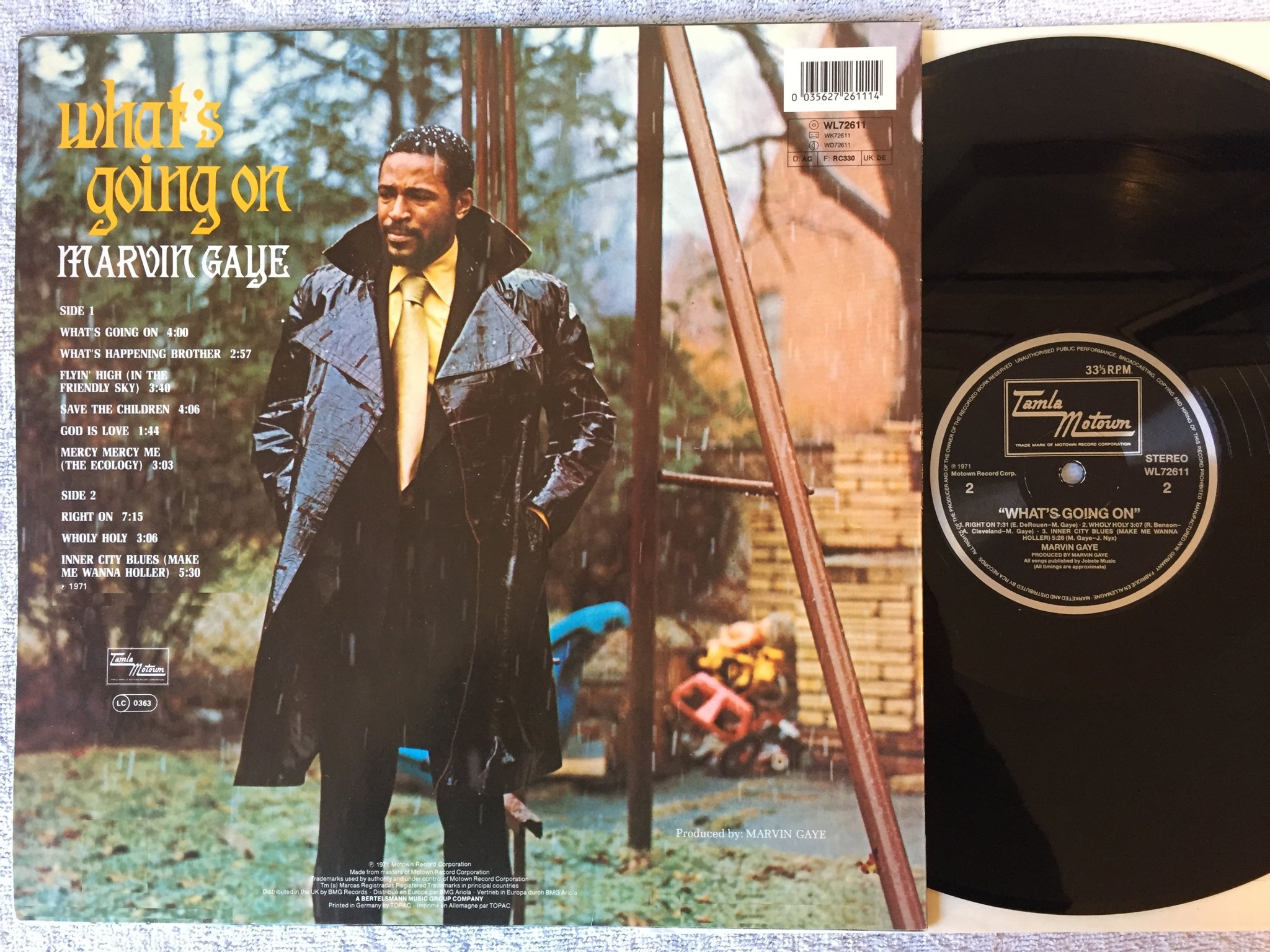 Omslagsbild för skivan MARVIN GAYE what's going on LP -71/88 TAMLA MOTOWN WL72611 