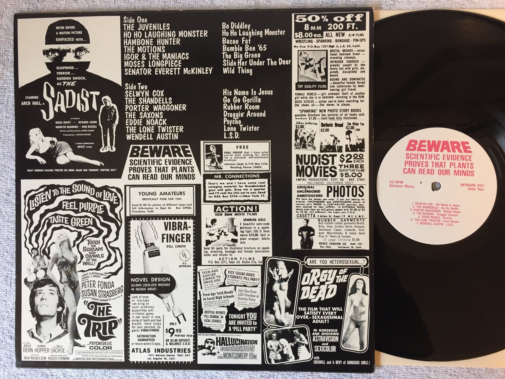 Omslagsbild för skivan V/A wavy gravy - for adult enthusiasts LP UK BEWARE 001 garage rock