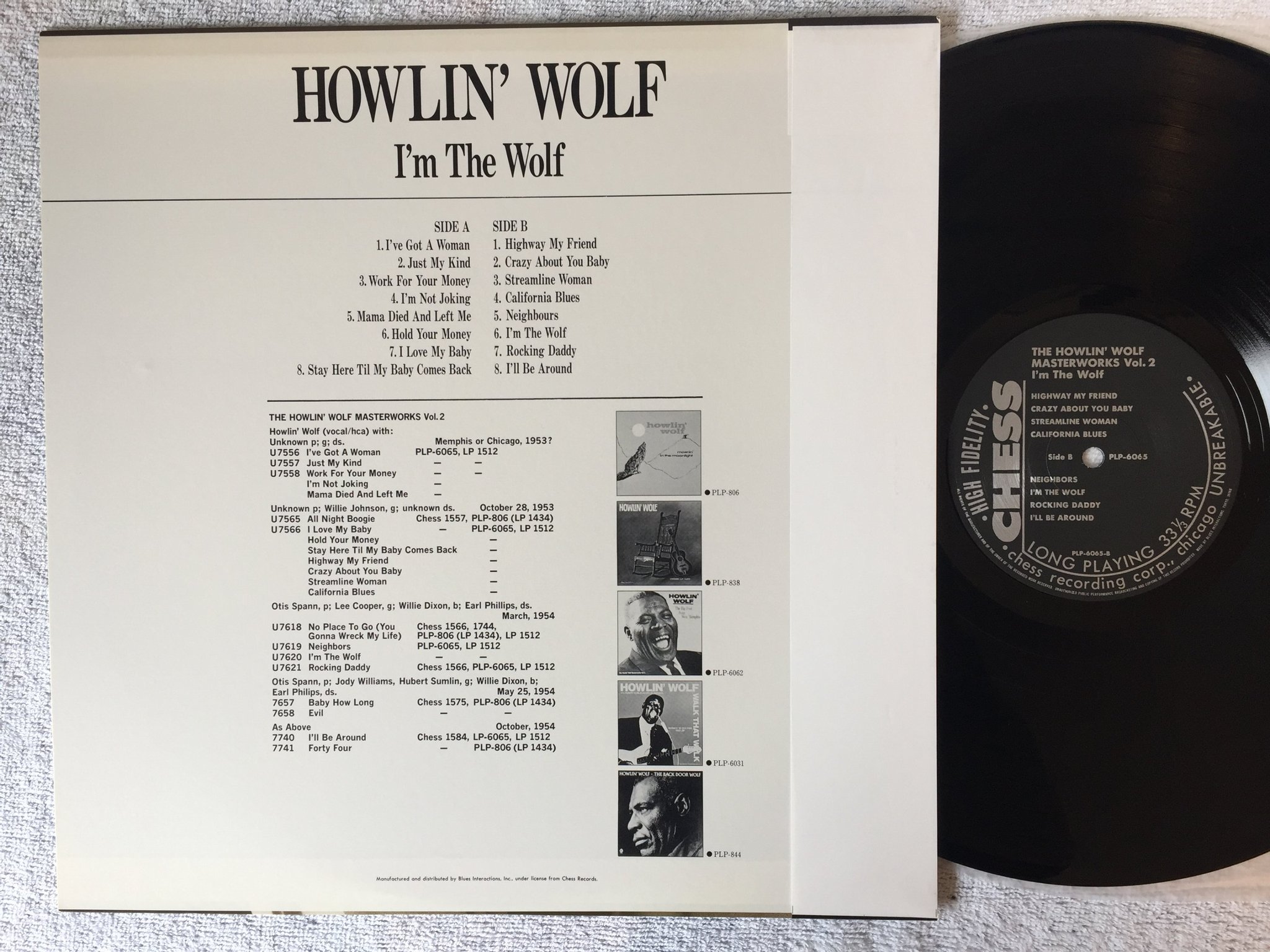 Omslagsbild för skivan THE HOWLIN' WOLF masterworks vol 2 LP Japan CHESS PLP-6065