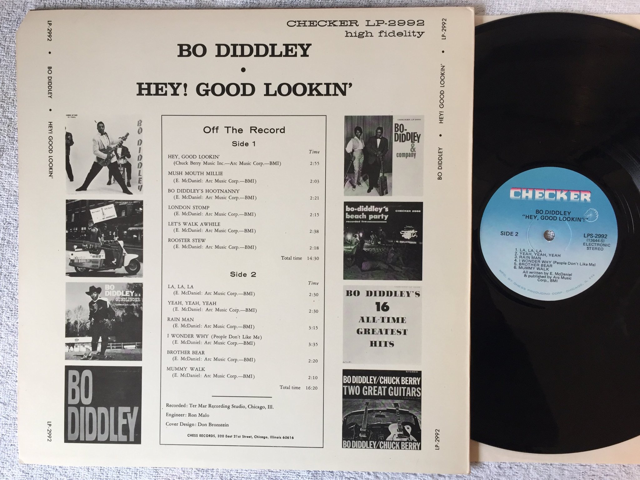 Omslagsbild för skivan ?BO DIDDLEY Hey! Good Lookin' LP re US CHECKER 2992 