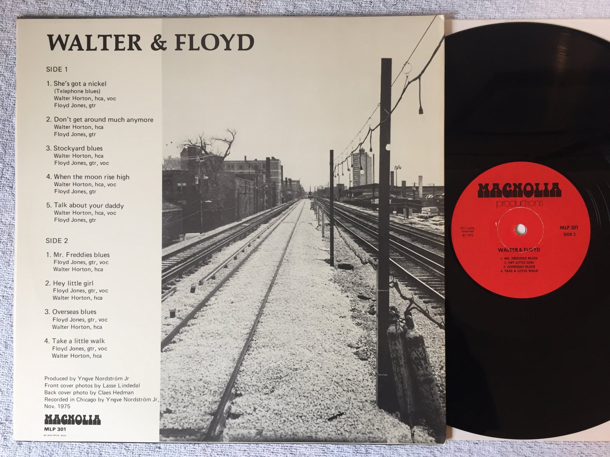 Omslagsbild för skivan WALTER & FLOYD do nothing til you hear from us LP -76 SWE MAGNOLIA MLP 301 RARE!
