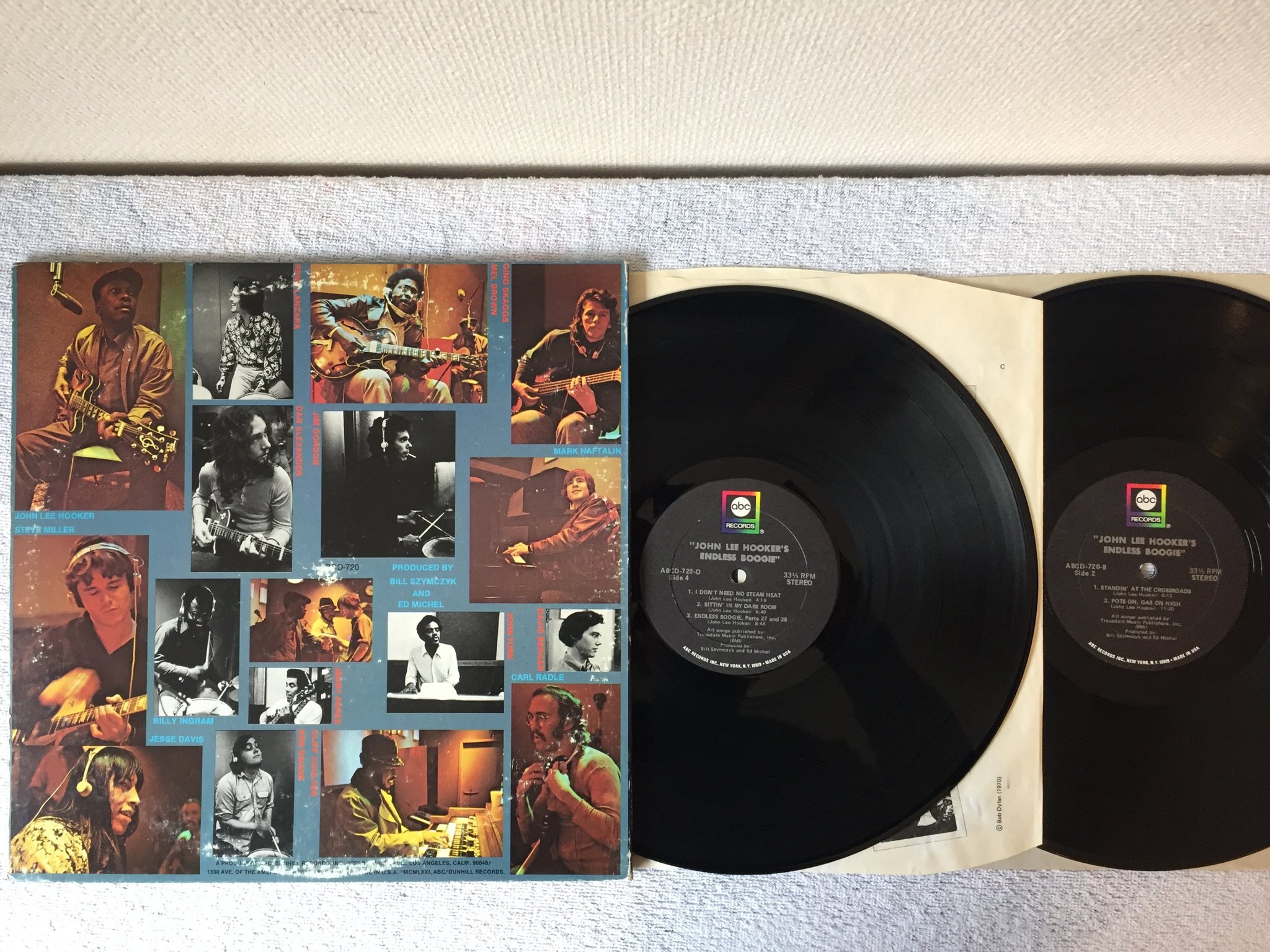 Omslagsbild för skivan JOHN LEE HOOKER endless boogie 2xLP -71 US ABC ABCD-720 