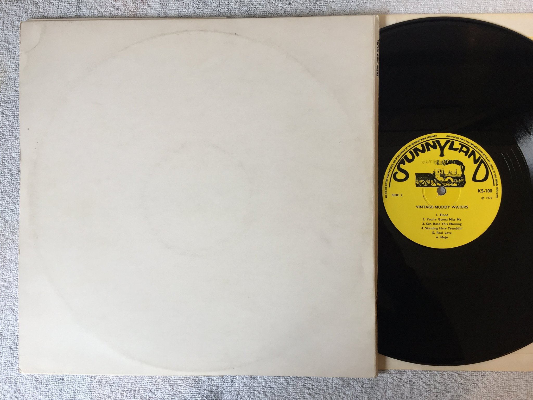 Omslagsbild för skivan MUDDY WATERS vintage LP -70 UK SUNNYLAND KS-100 