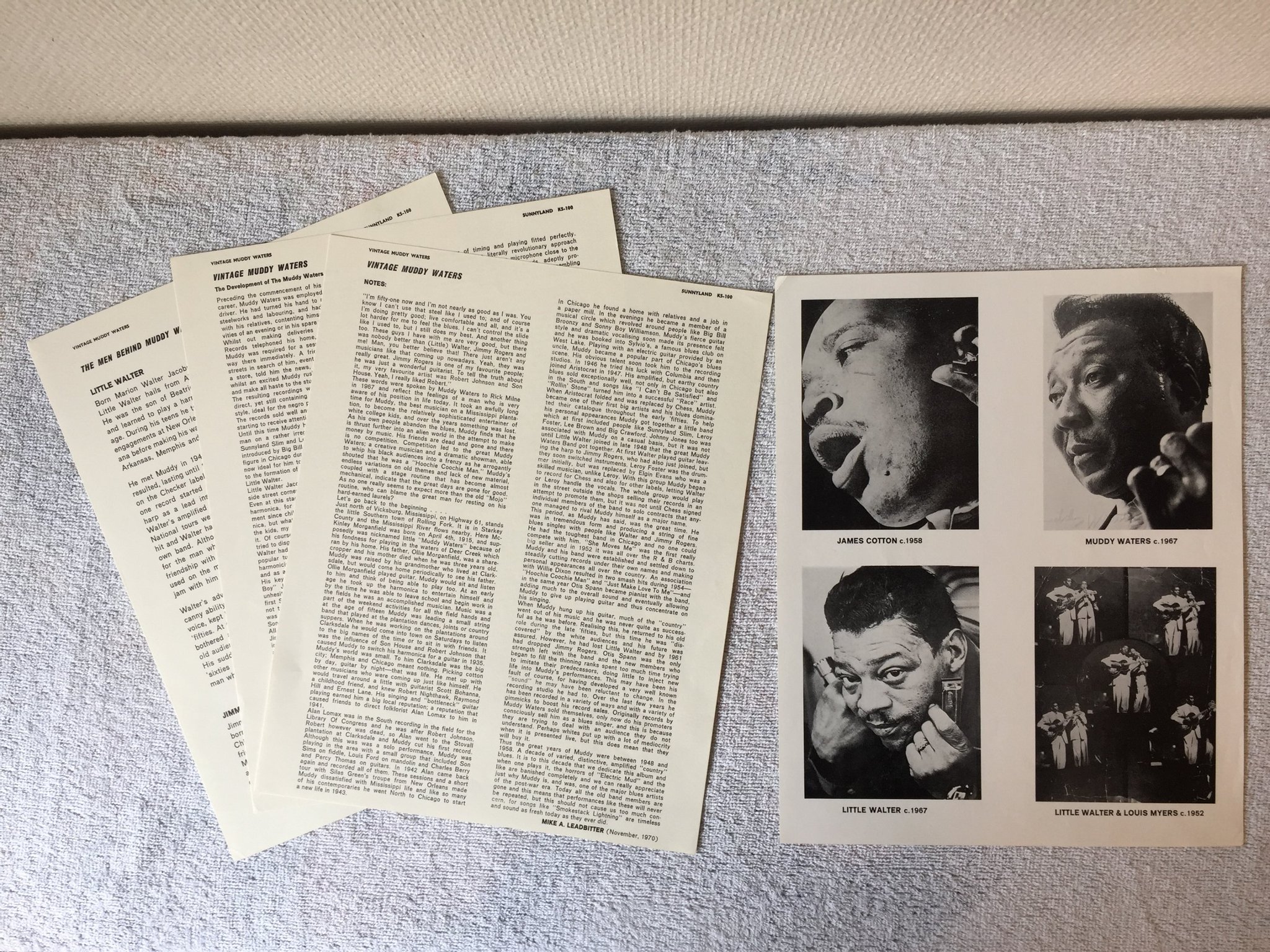 Omslagsbild för skivan MUDDY WATERS vintage LP -70 UK SUNNYLAND KS-100 