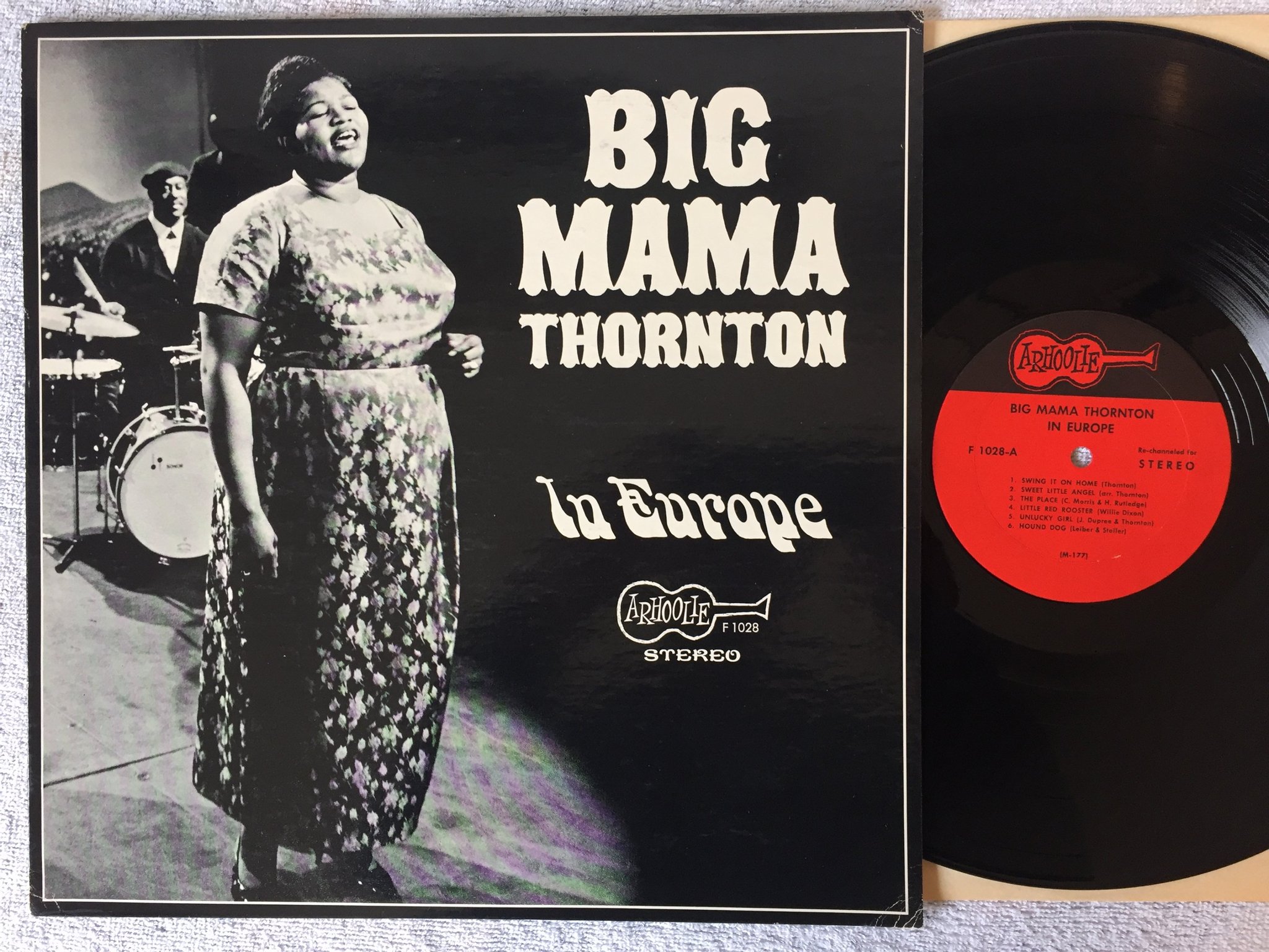 Omslagsbild för skivan BIG MAMA THORNTON in Europe LP  US ARHOOLIE F-1028 blues 