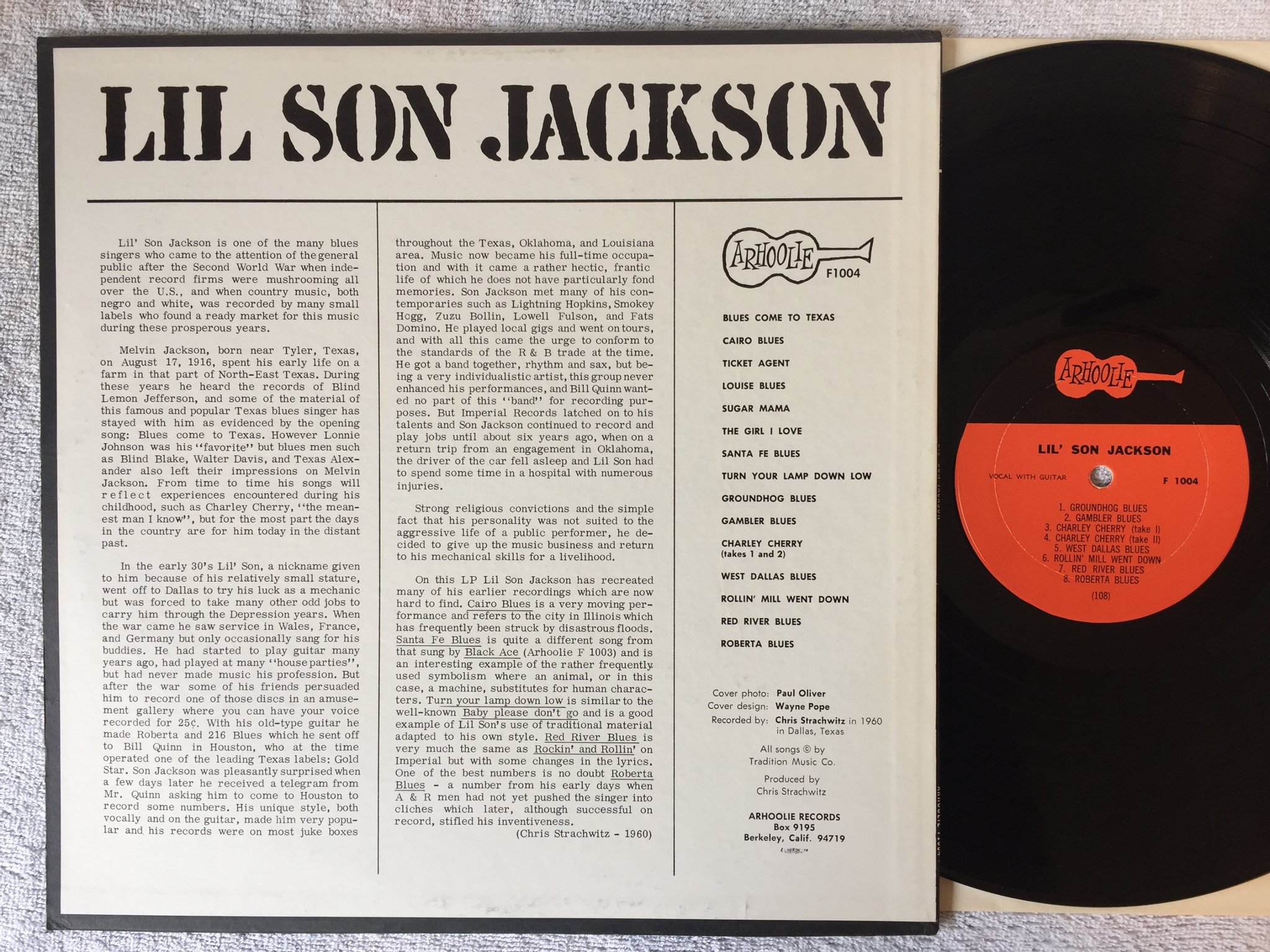 Omslagsbild för skivan LIL SON JACKSON s/t LP US ARHOOLIE F1004