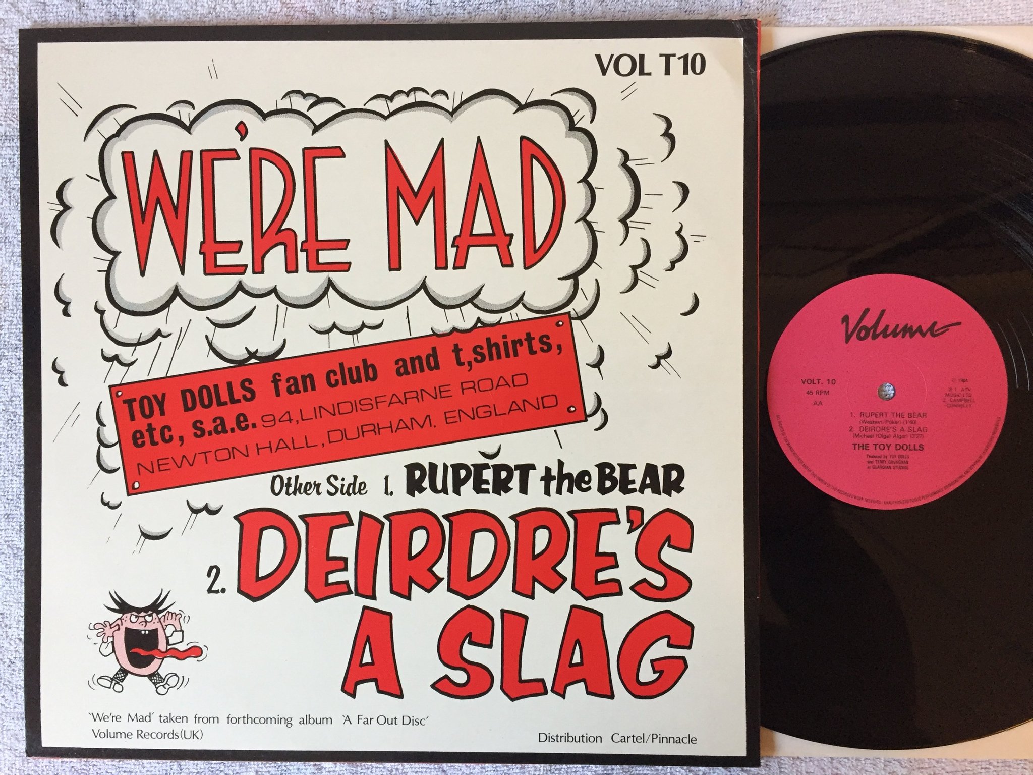 Omslagsbild för skivan THE TOY DOLLS we're mad 12"single -84 UK VOLUME VOL T10