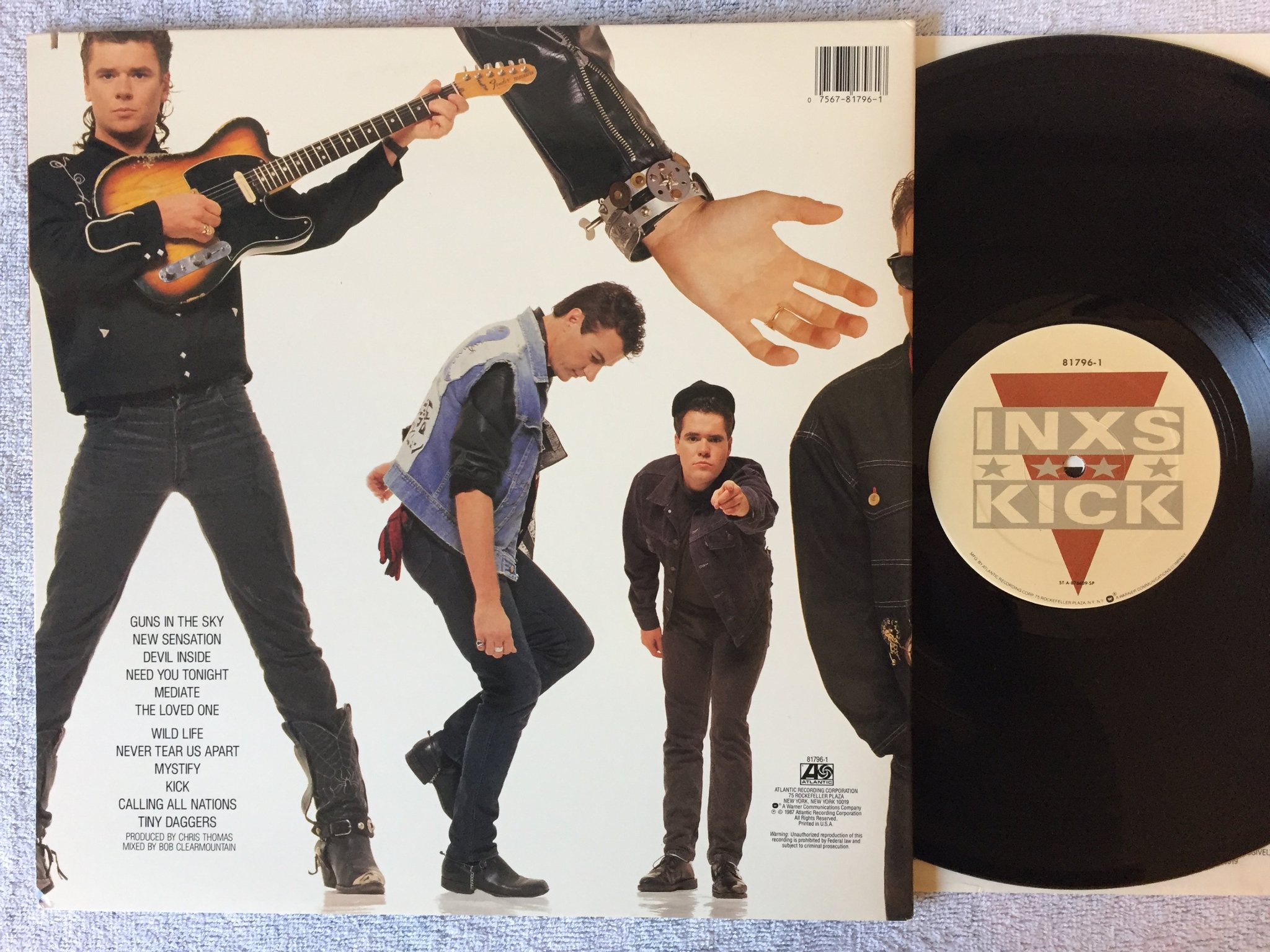 Omslagsbild för skivan INXS Kick LP -87 US ATLANTIC 81796-1