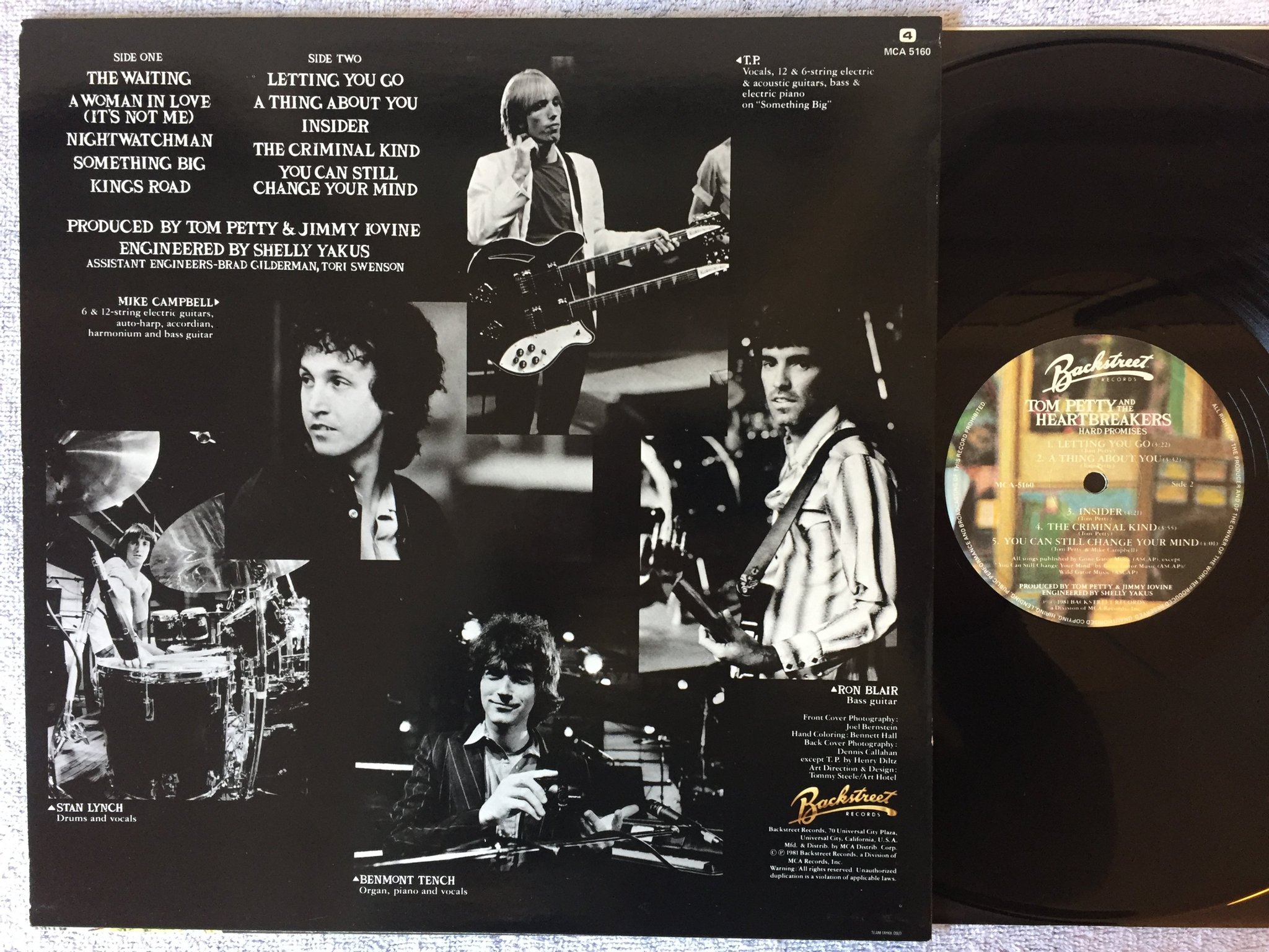 Omslagsbild för skivan Tom Petty And The Heartbreakers Hard Promise LP -81 ncb BACKSTREET MCA 5160