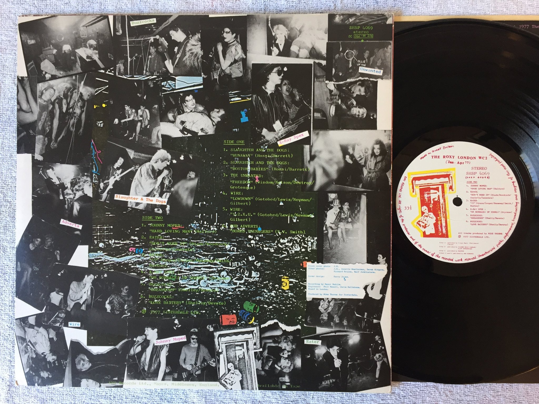 Omslagsbild för skivan V/A The Roxy London WC2 LP -77 UK HARVEST SHSP 4069