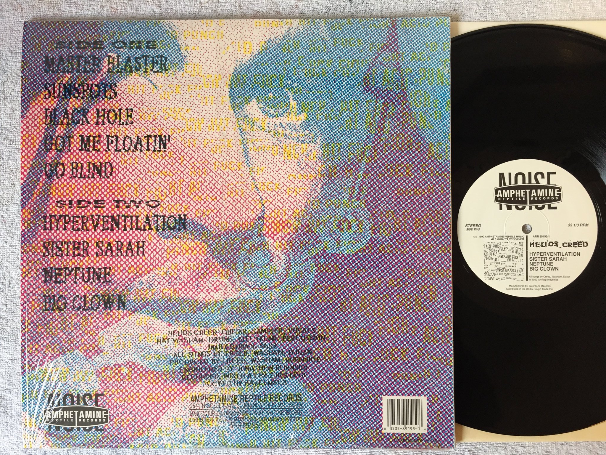 Omslagsbild för skivan HELIOS CREED Boxing The Clown LP -90 US AMPHETAMINE REPTILE ARR 89195-1 SPACE RO