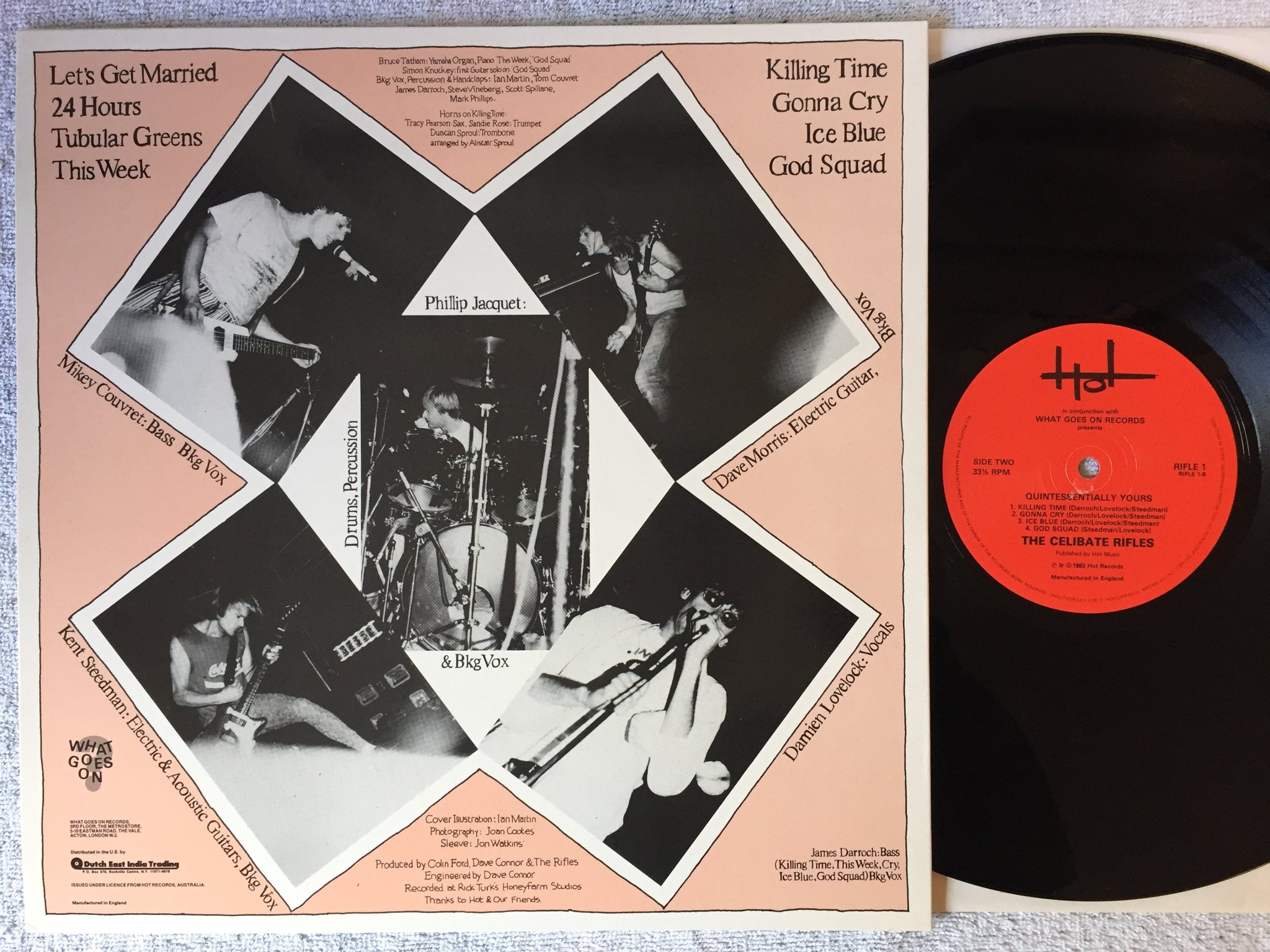 Omslagsbild för skivan THE CELIBATE RIFLES quintessentially yours LP -83 UK WHAT GOES ON RIFLE 1  Recor