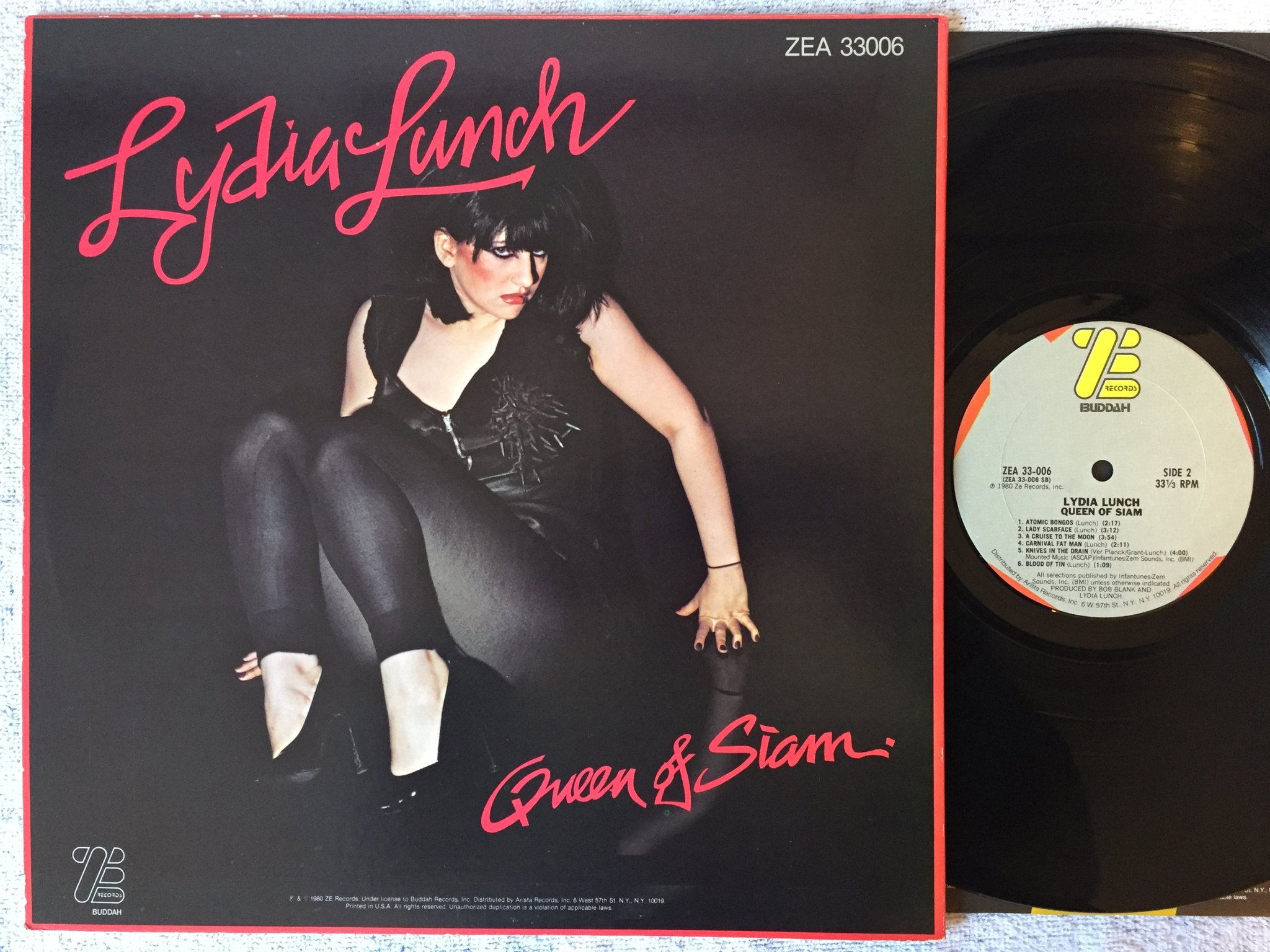 Omslagsbild för skivan LYDIA LUNCH Queen Of Siam LP -80 US ZE RECORDS ZEA 33006 