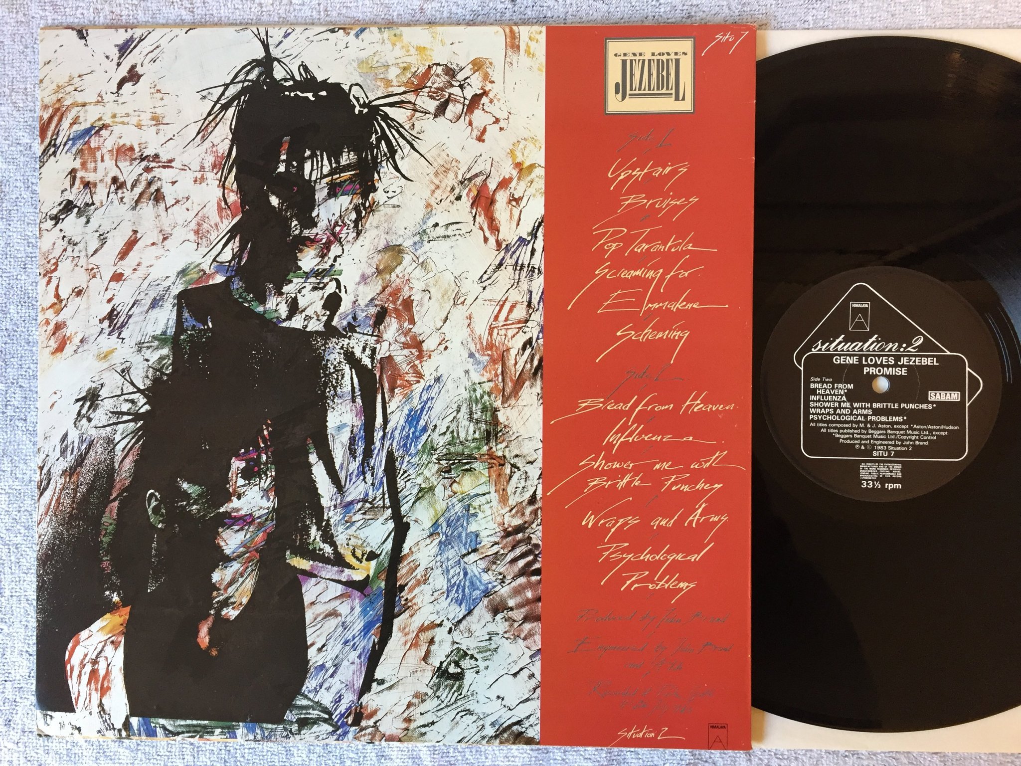 Omslagsbild för skivan GENE LOVES JEZEBEL promise LP -83 UK SITUATION TWO SITU 7
