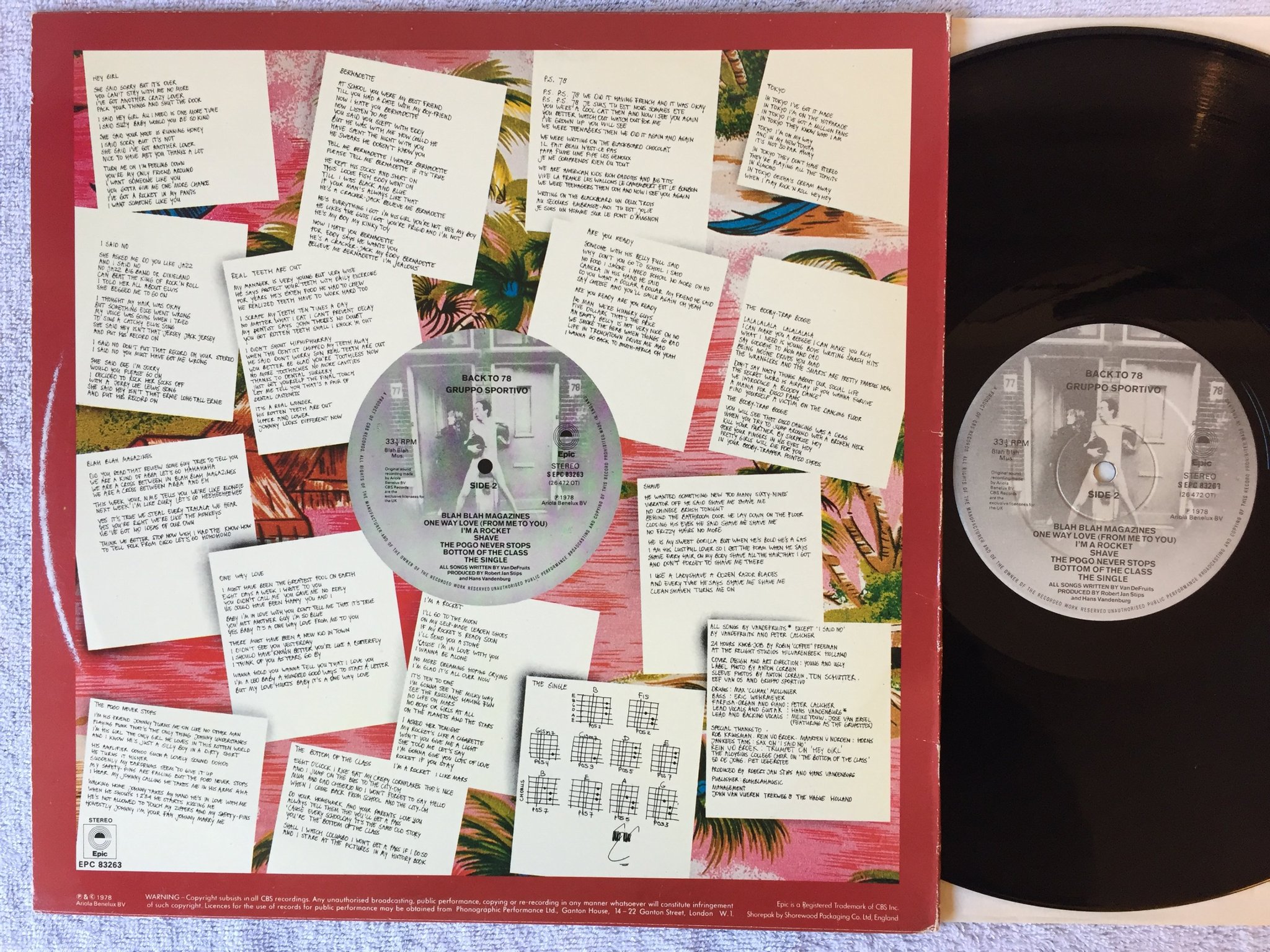 Omslagsbild för skivan GRUPPO SPORTIVO back to 78 LP -78 UK EPIC S EPC 83263