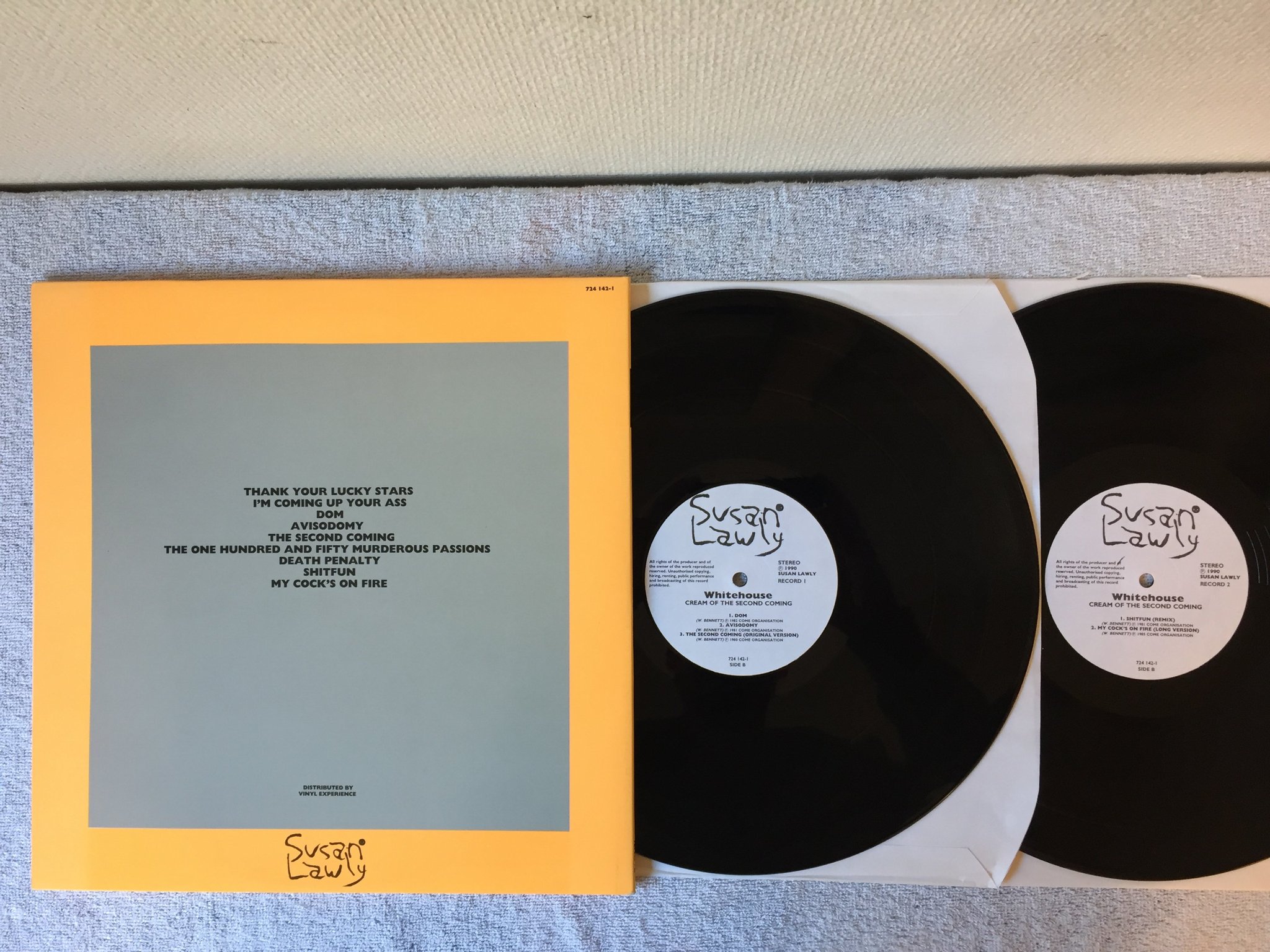 Omslagsbild för skivan WHITEHOUSE Cream Of The Second Coming 2xLP -90 UK SUSAN LAWLY 724 142-1 power el