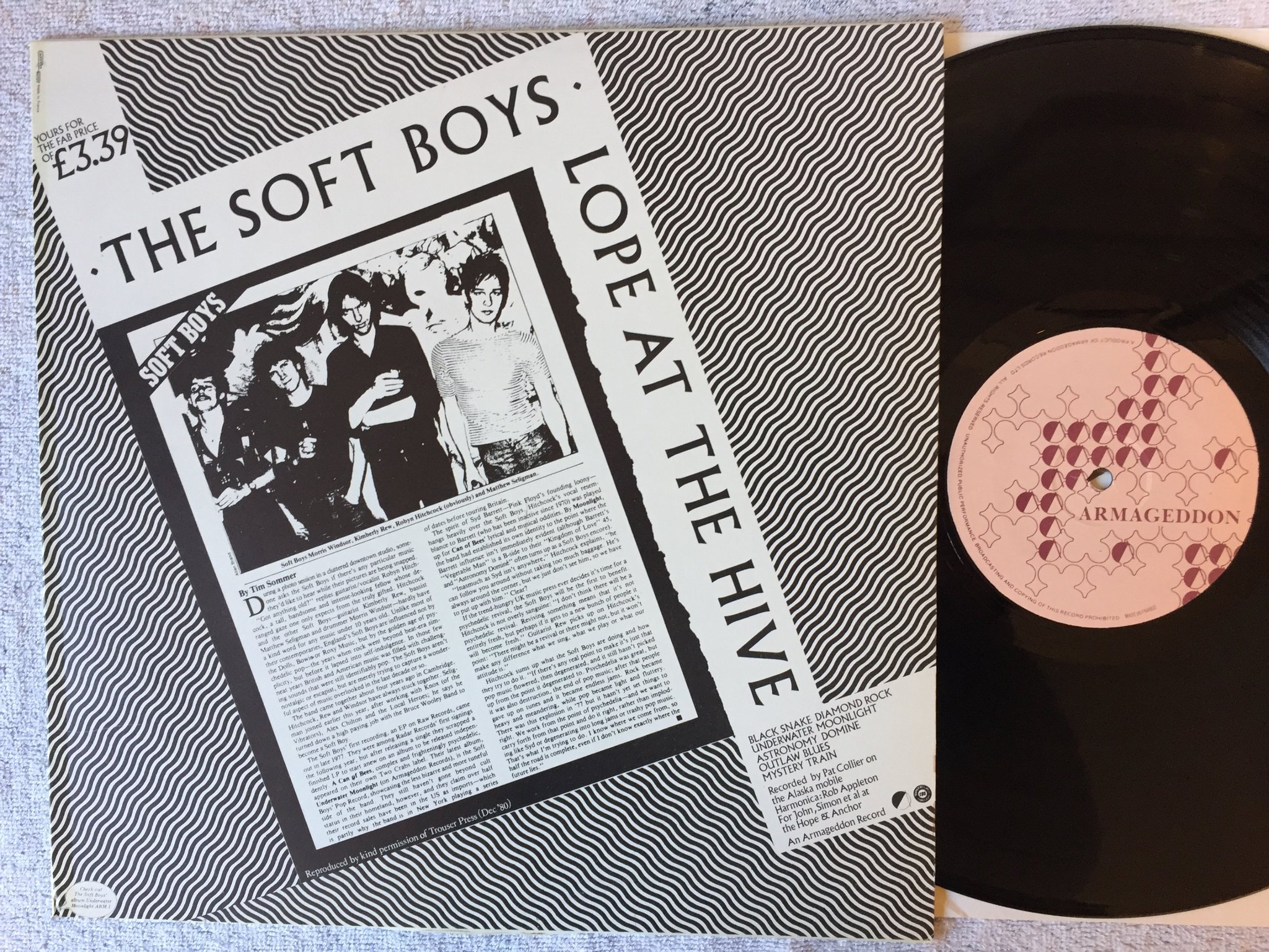 Omslagsbild för skivan THE SOFT BOYS Two Halves For The Price Of One LP -81 UK ARMAGEDDON BYE 1 