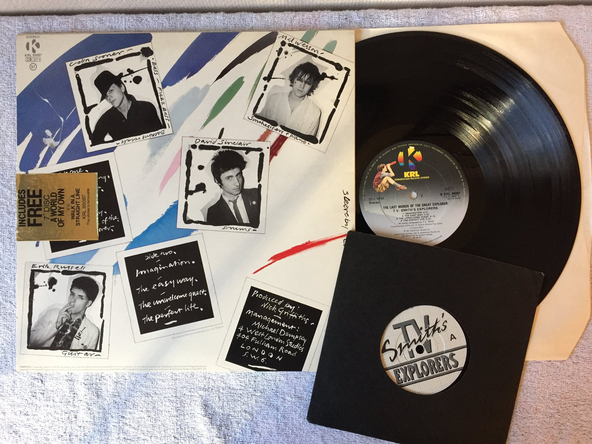 Omslagsbild för skivan TV SMITH'S EXPLORERS The Last Words Of The Great LP + 7"single UK S KRL 85087