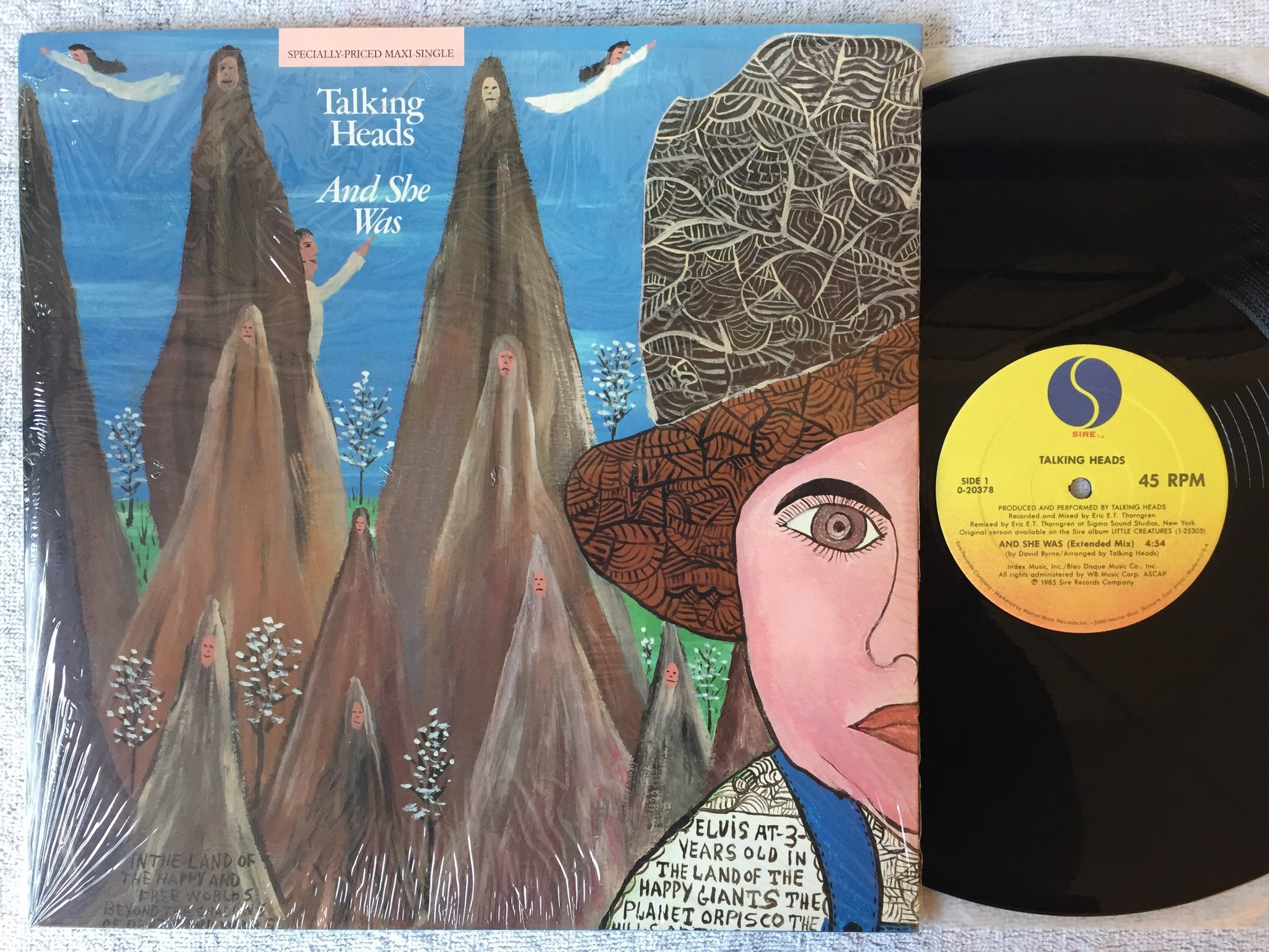 Omslagsbild för skivan TALKING HEADS remain in light LP -80 US SIRE SRK 6095 