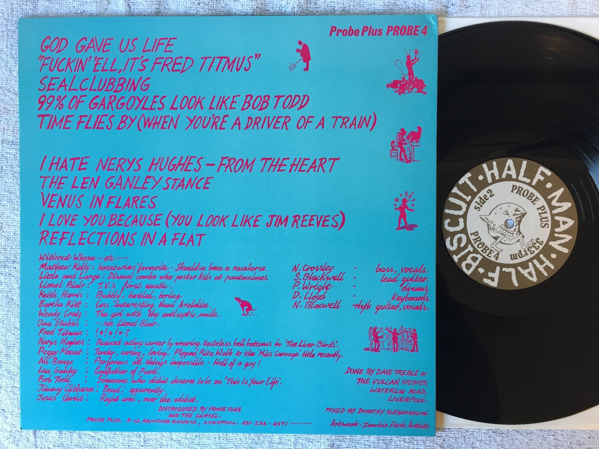 Omslagsbild för skivan HALF MAN HALF BISCUIT Back In The D.H.S.S. LP -85 UK probe 4 INDIE