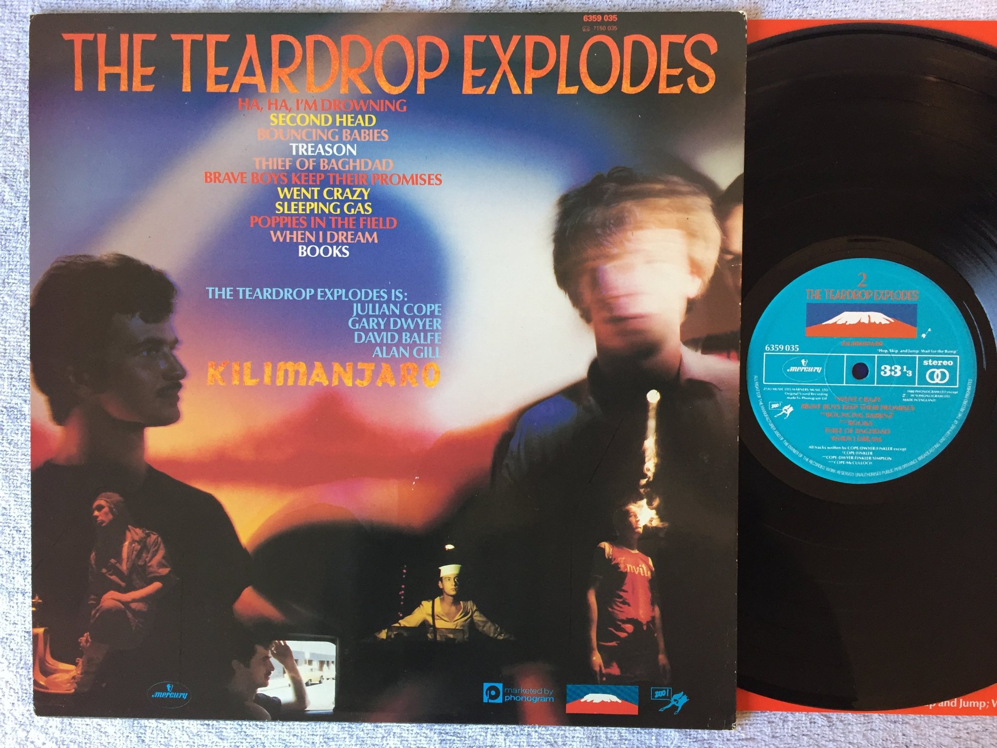 Omslagsbild för skivan THE TEARDROP EXPLODES KILIMANJARO LP -80 UK MERCURY 6359 035 NEW WAVE