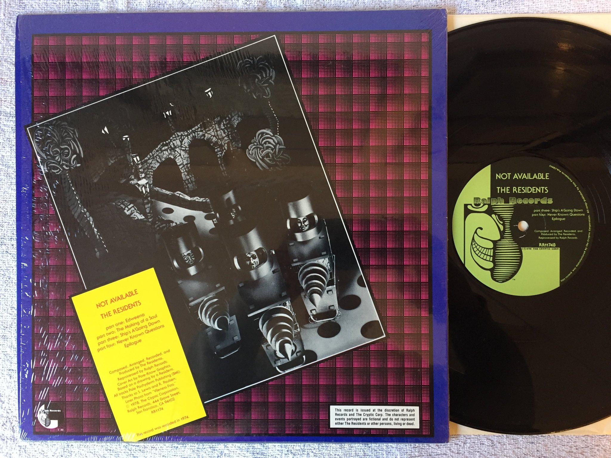 Omslagsbild för skivan THE RESIDENTS Not Available LP -78 US RALPH RR1174