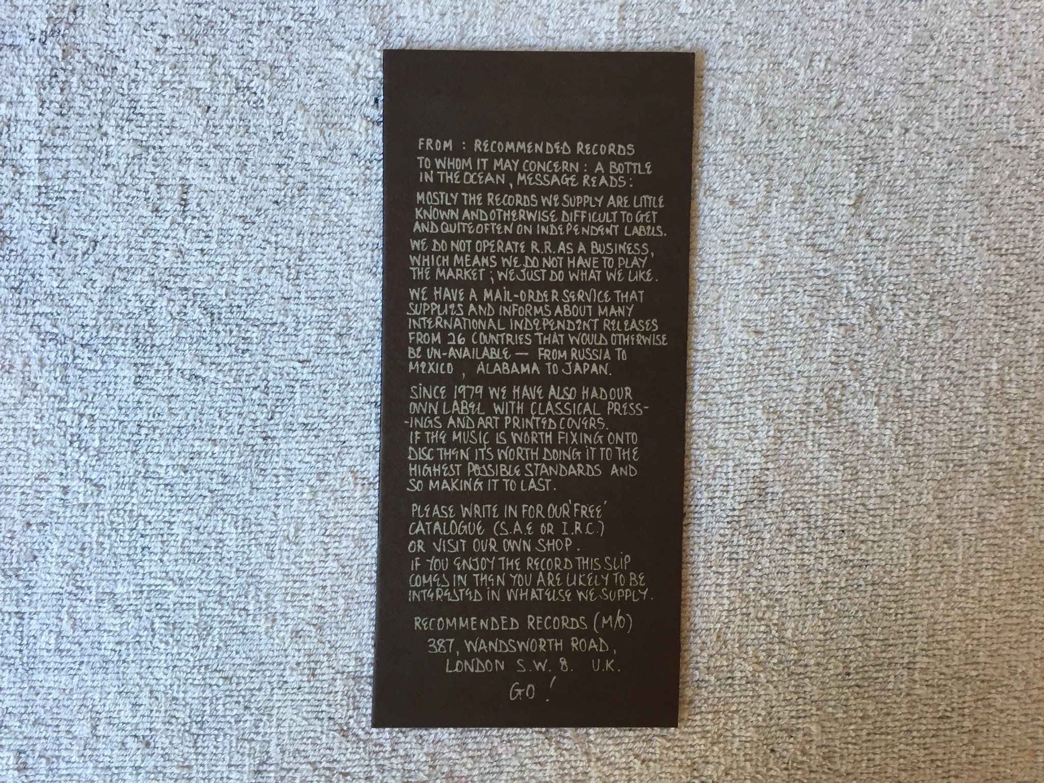 Omslagsbild för skivan THE RESIDENTS Not Available LP -78 US RALPH RR1174