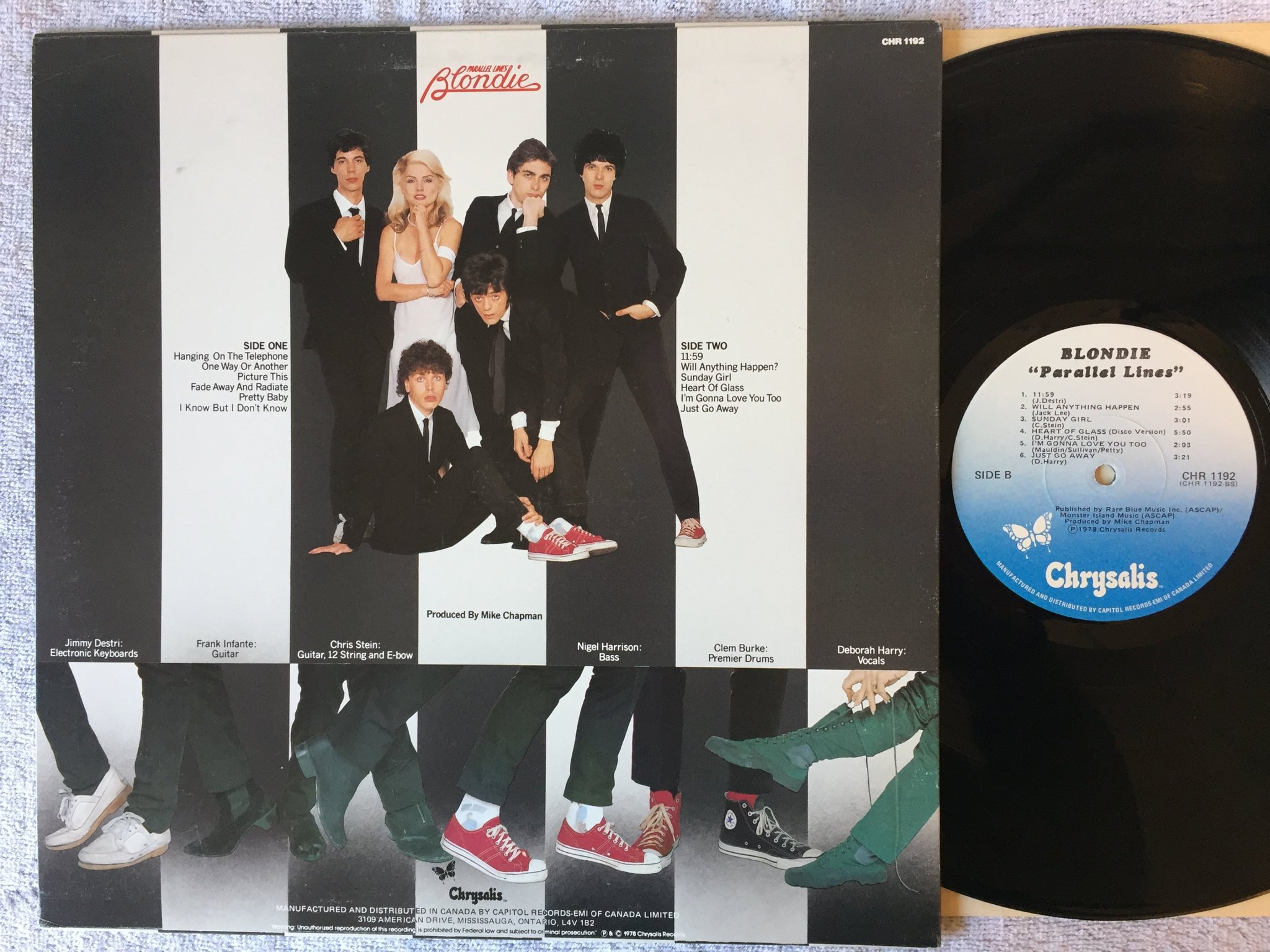 Omslagsbild för skivan BLONDIE parallel lines LP -79 Ger CHRYSALIS 6307 661