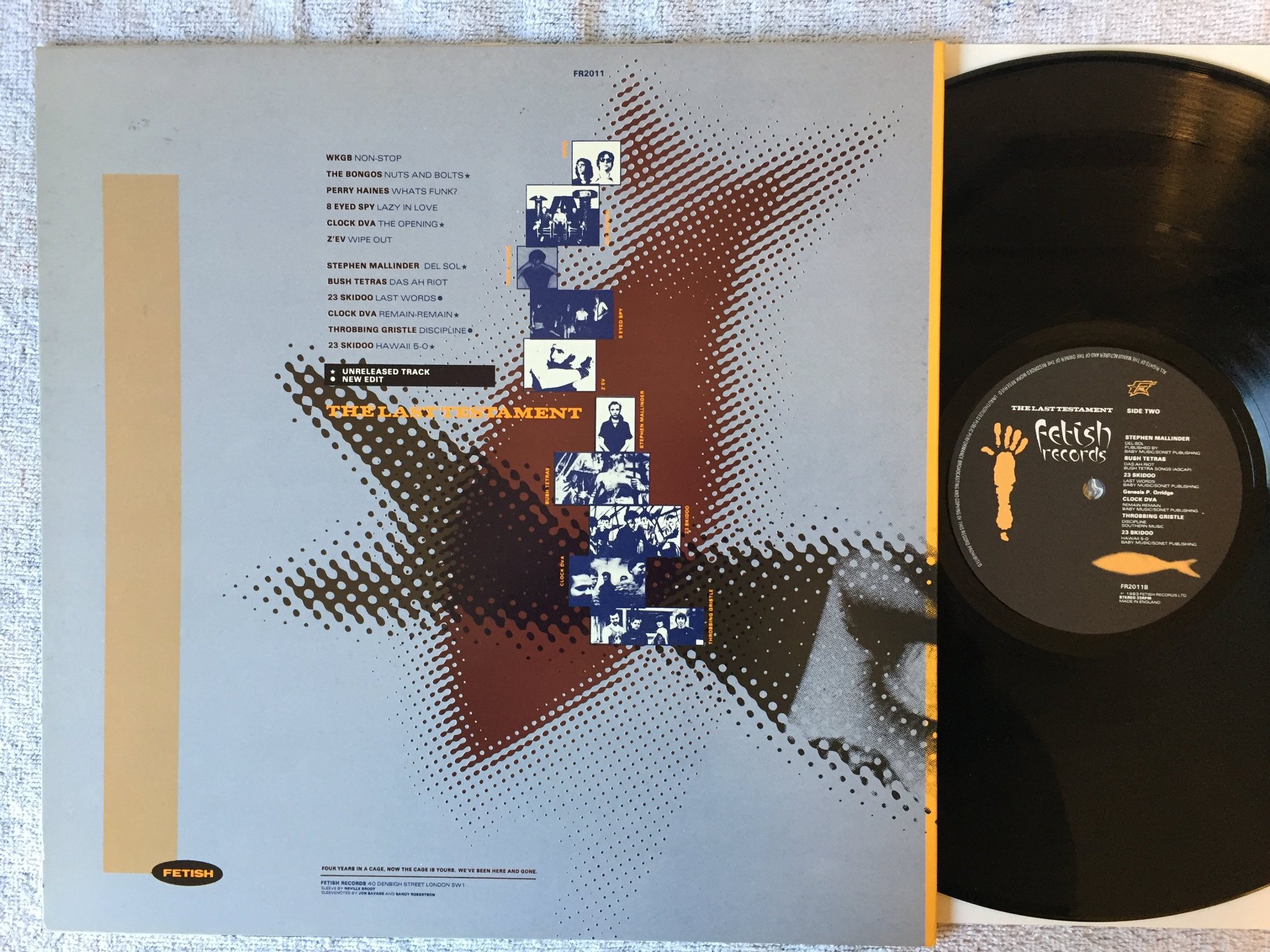 Omslagsbild för skivan V/A The Last Testament LP -83 UK FETISH RECORDS FR2011 