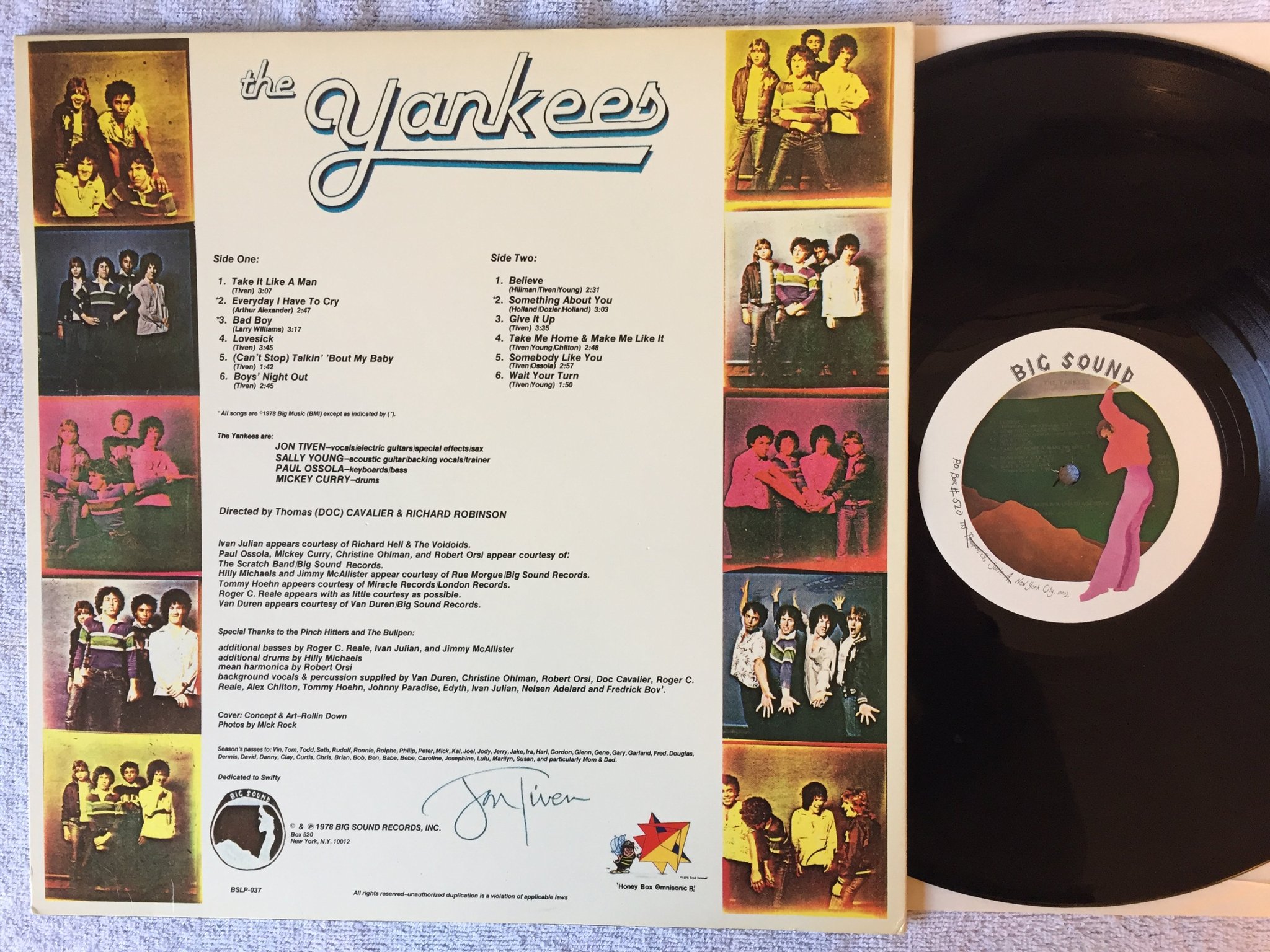 Omslagsbild för skivan YANKEES High 'N' Inside LP -78 US BIG SOUND BSLP-037 power pop