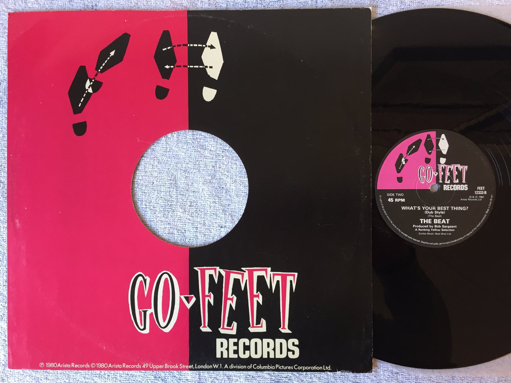Omslagsbild för skivan THE BEAT Save It For Later 12"single -82 UK GO-FEET RECORDS FEET 12333
