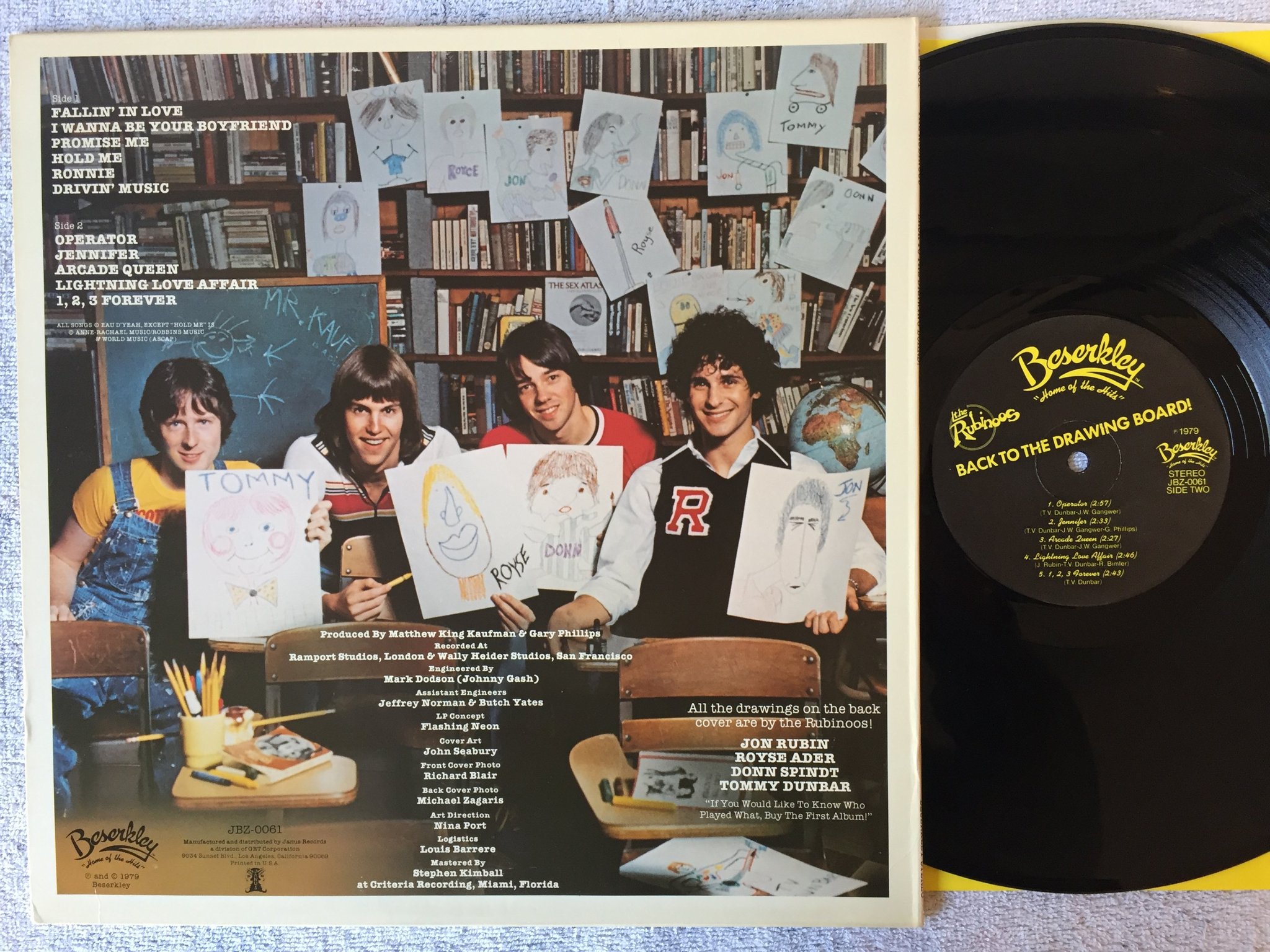 Omslagsbild för skivan THE RUBINOOS Back To The Drawing Board LP -79 US berkeley BZ 10061