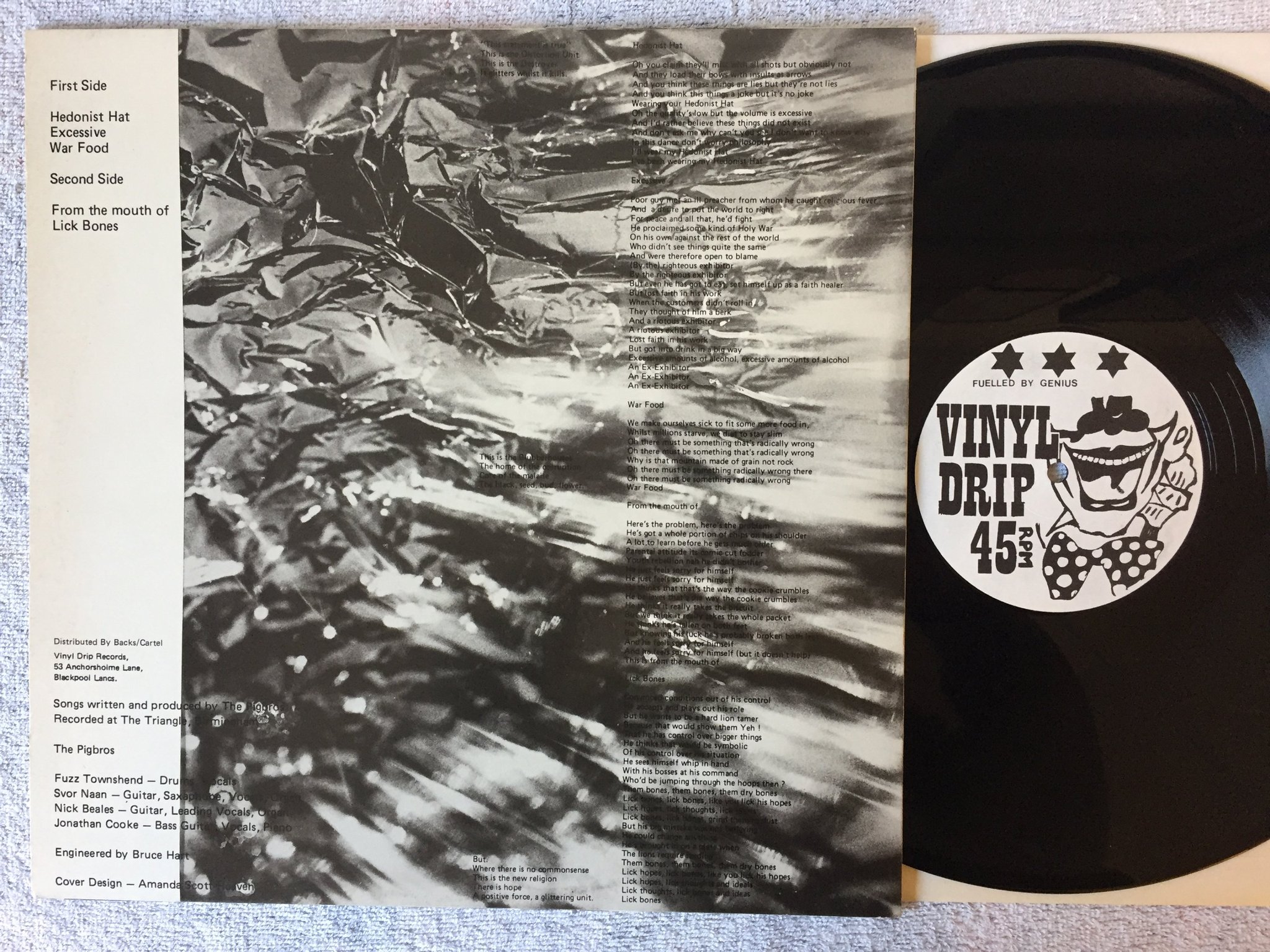 Omslagsbild för skivan PIGBROS The Blubberhouses 12"single -85 UK VINYL DRIP DRIP-3