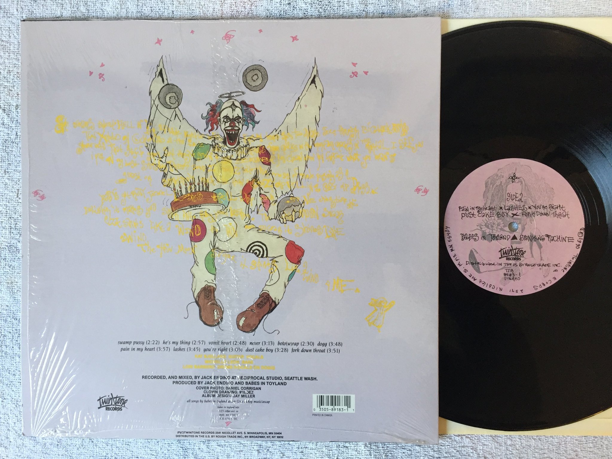 Omslagsbild för skivan BABES IN TOYLAND Spanking Machine LP -90 US twin/tone TTR 89183-1 grunge