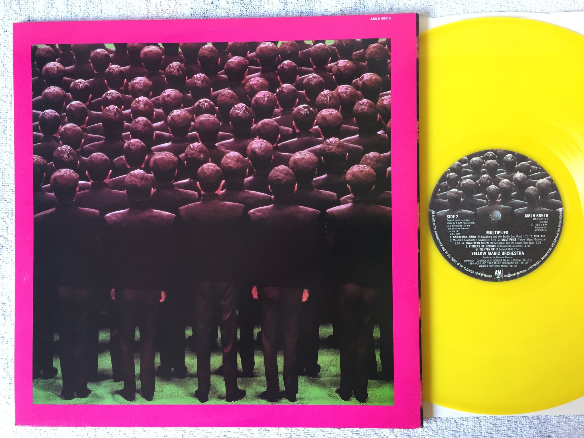 Omslagsbild för skivan YELLOW MAGIC ORCHESTRA x multiples LP -80 UK A&M AMLH 68516 YELLOW VINYL