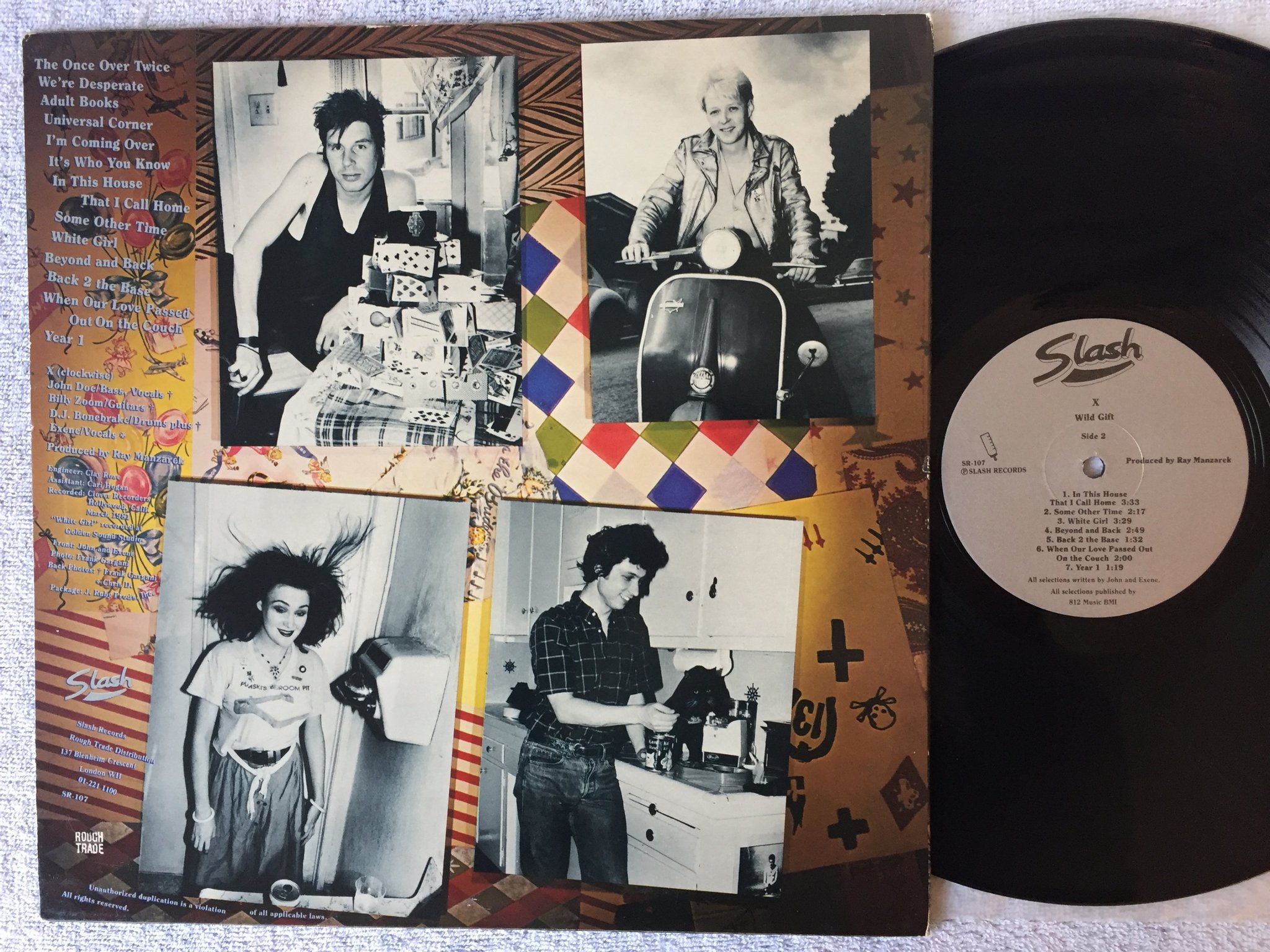 Omslagsbild för skivan X wild gift LP -81 UK SLASH SR-107 punk rock