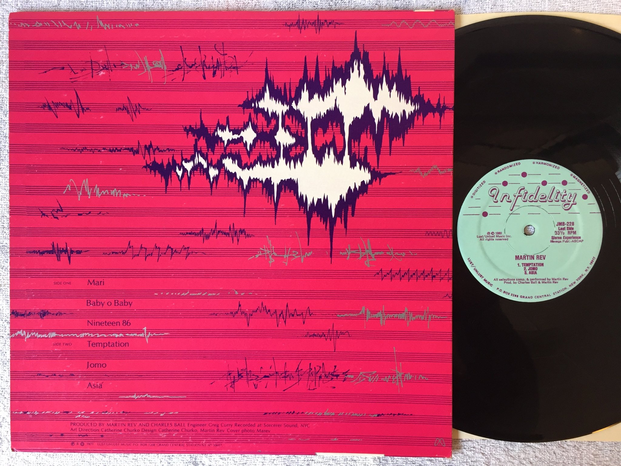 Omslagsbild för skivan MARTIN REV s/t LP -80 US INFIDELITY JMB 228 synth electronic RARE!