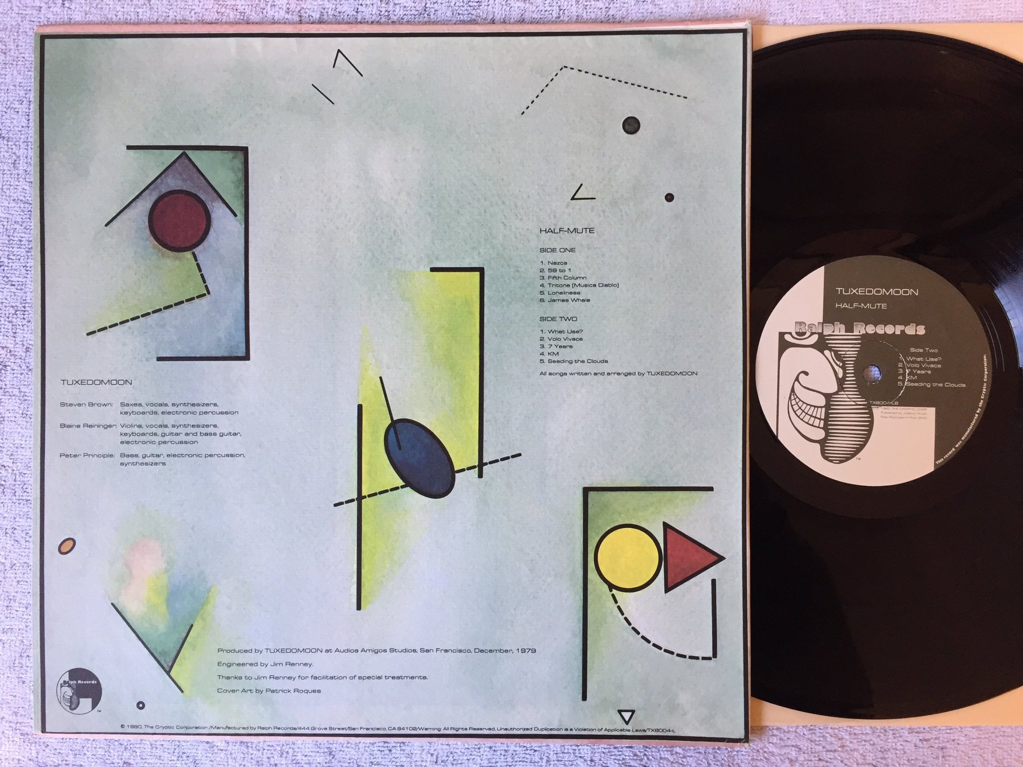 Omslagsbild för skivan TUXEDOMOON Half-Mute LP -80 US Ralph TX8004-L synth