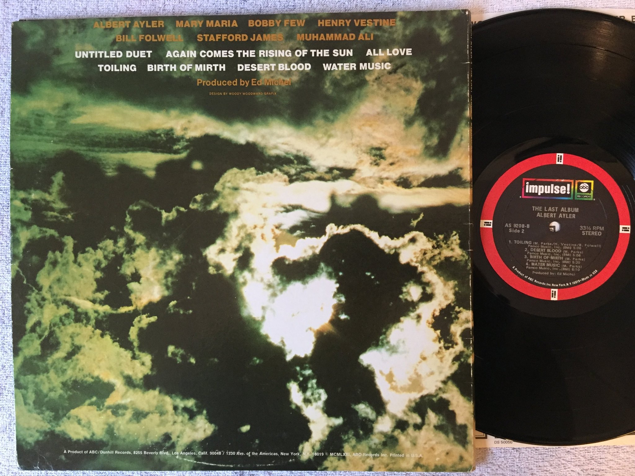 Omslagsbild för skivan ALBERT AYLER the last album LP -71 US IMPULSE! AS-9208