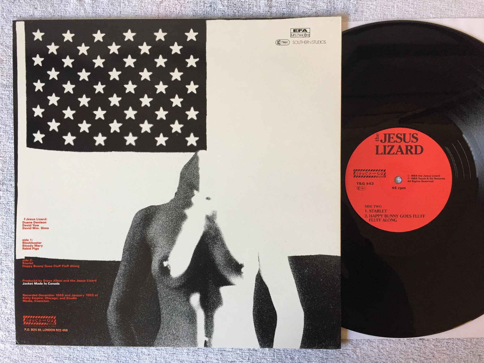 Omslagsbild för skivan THE JESUS LIZARD Pure 12"EP -89 TOUCH AND GO T&G #43