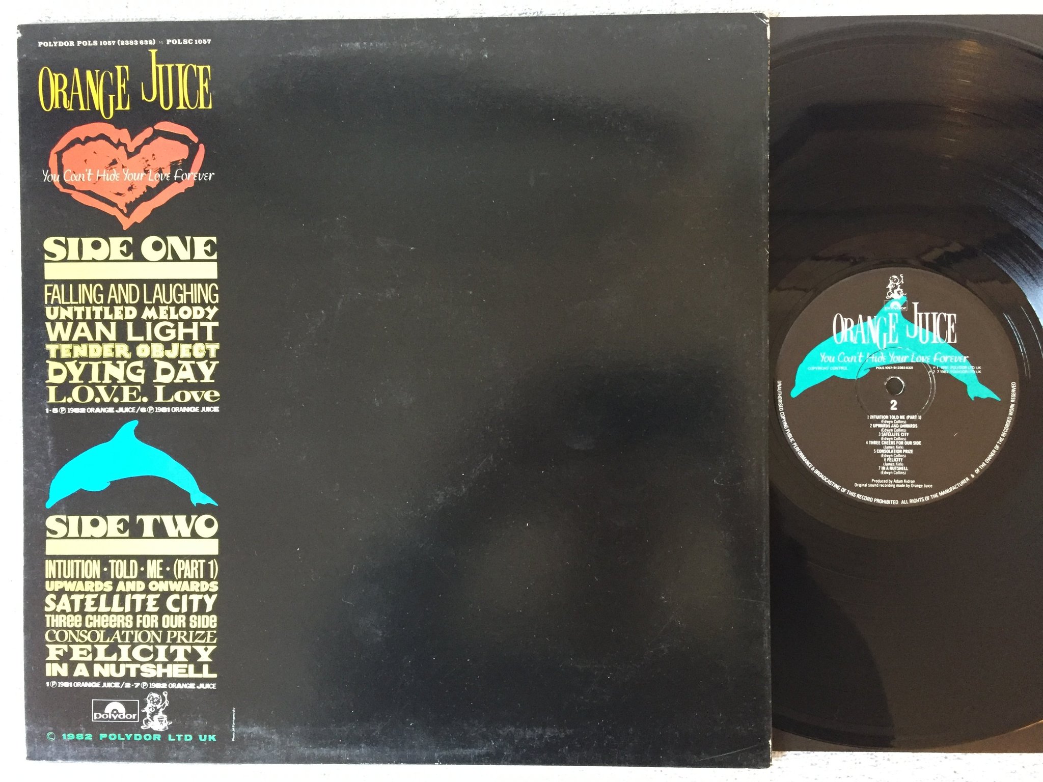 Omslagsbild för skivan ORANGE JUICE You Can't Hide Your Love Forever LP -82 UK POLYDOR POLS 1057