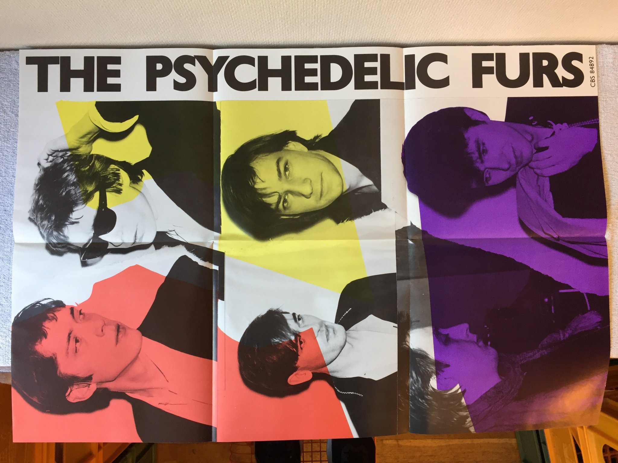 Omslagsbild för skivan THE PSYCHEDELIC FURS talk talk talk LP -81 UK CBS 84892 poster Ltd Ed