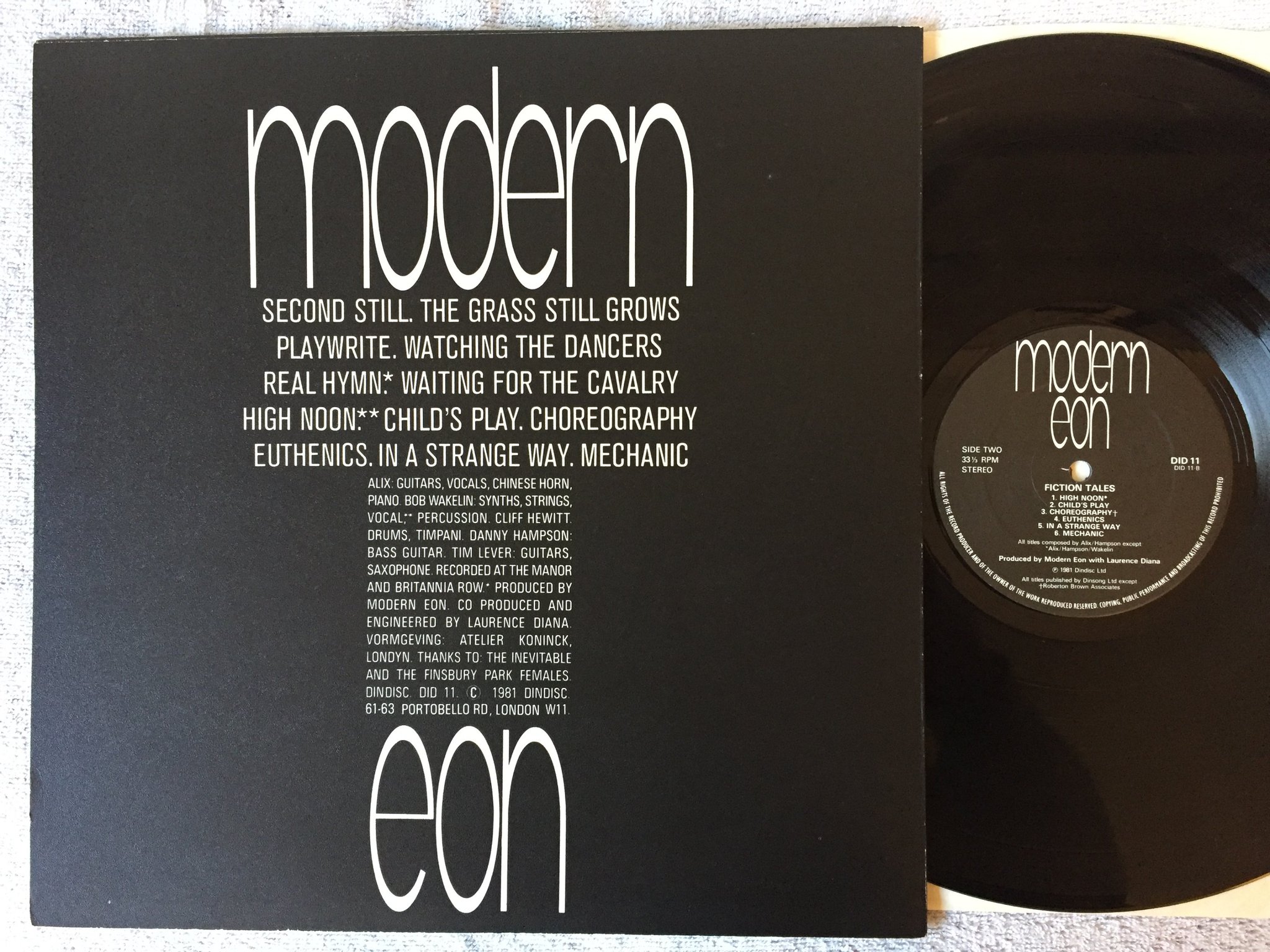 Omslagsbild för skivan MODERN EON fiction tales LP -81 UK DINDISC DID 11 new wave