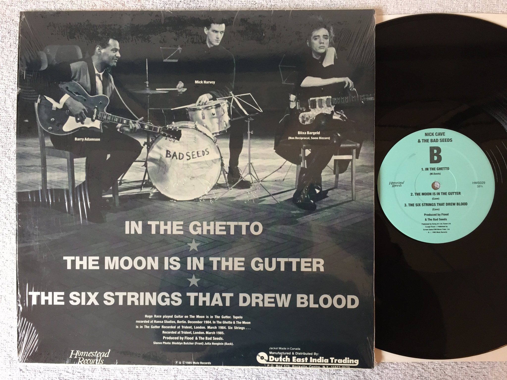 Omslagsbild för skivan NICK CAVE & THE BAD SEEDS Tupelo 12"single -85 US HOMESTEAD HMS029