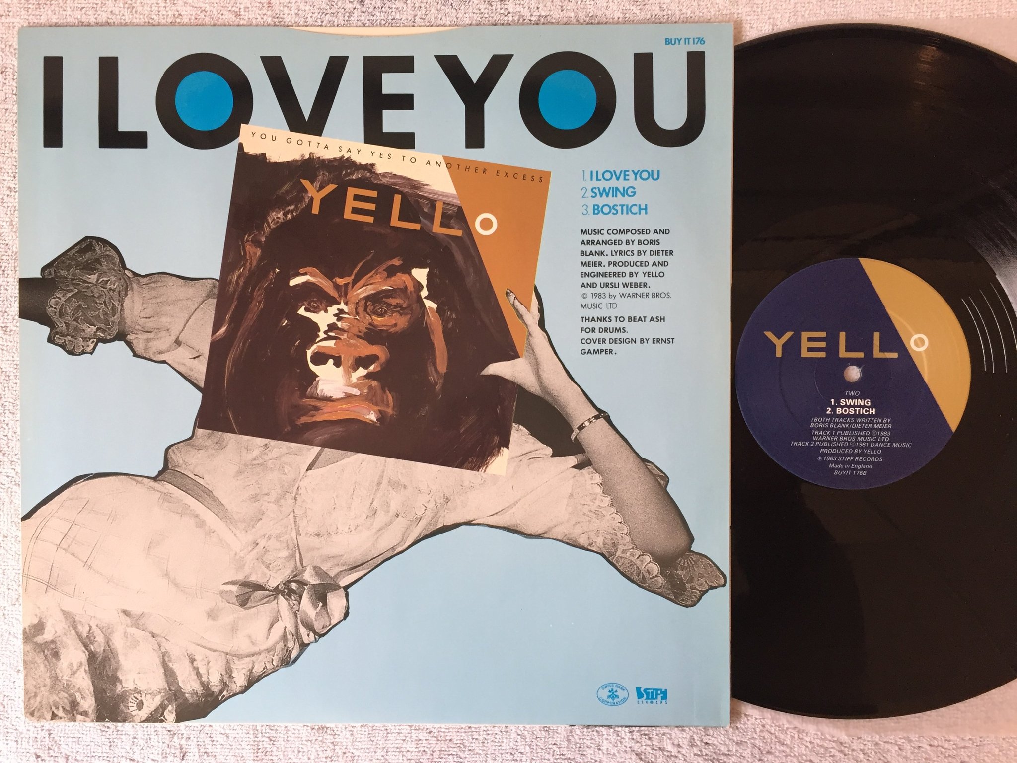 Omslagsbild för skivan YELLO I Love You (Extended Dance Version For Ladies & Gents) 12" -83 UK BUY IT 1