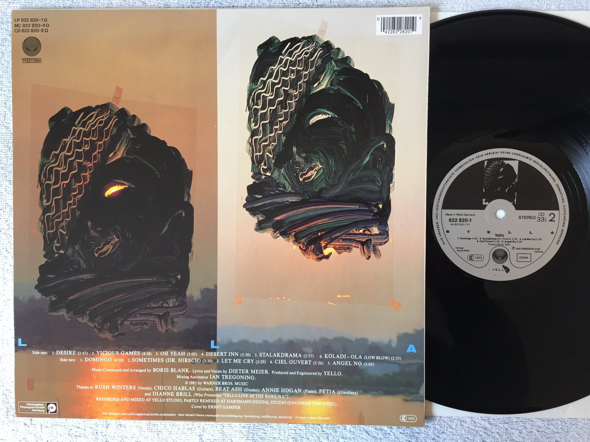 Omslagsbild för skivan YELLO Stella LP -85 Ger VERTIGO 822 820-1