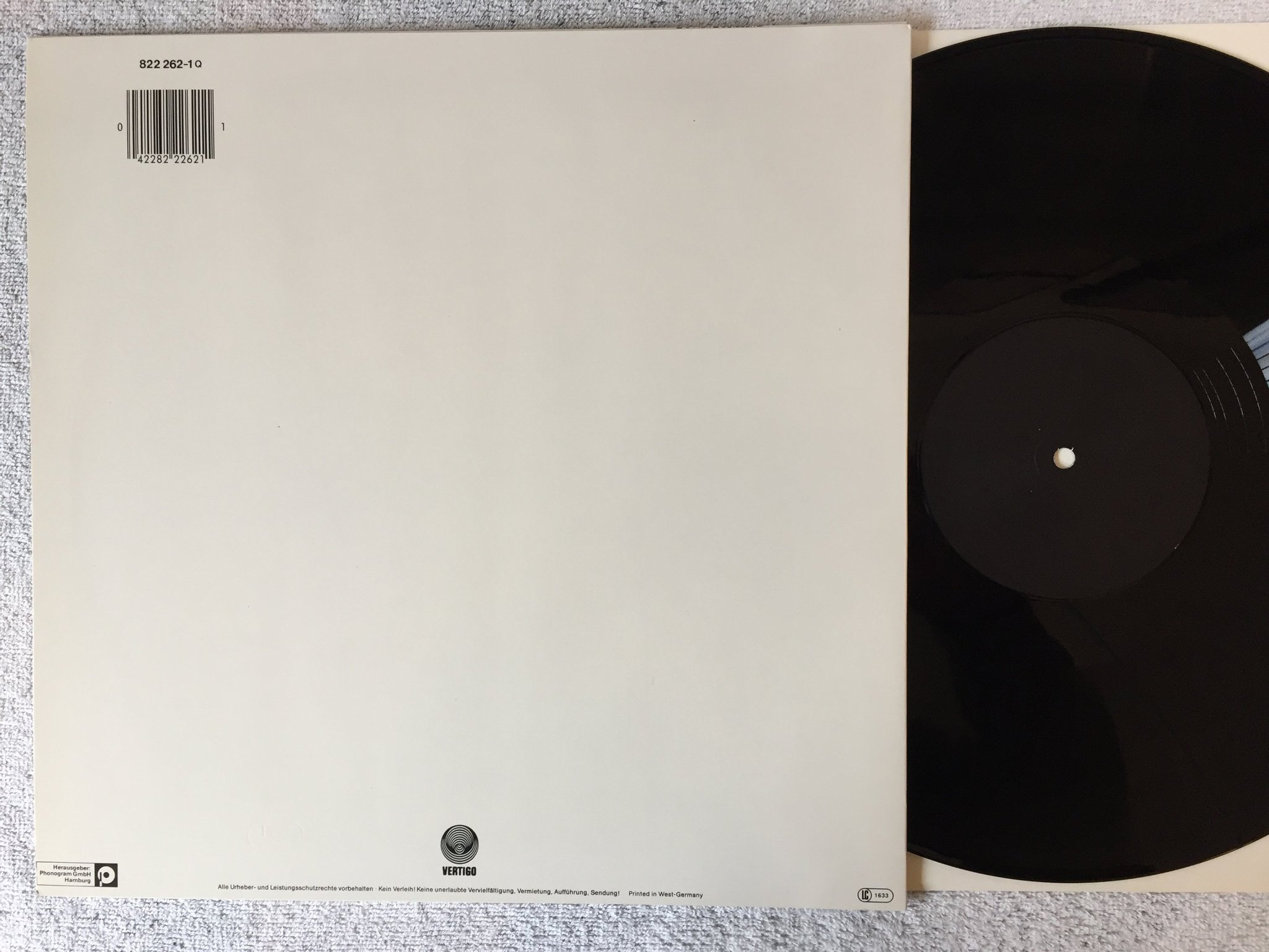 Omslagsbild för skivan YELLO Live At The Roxy N.Y. Dec 83 12" single sided -84 Ger VERTIGO 822 262-1