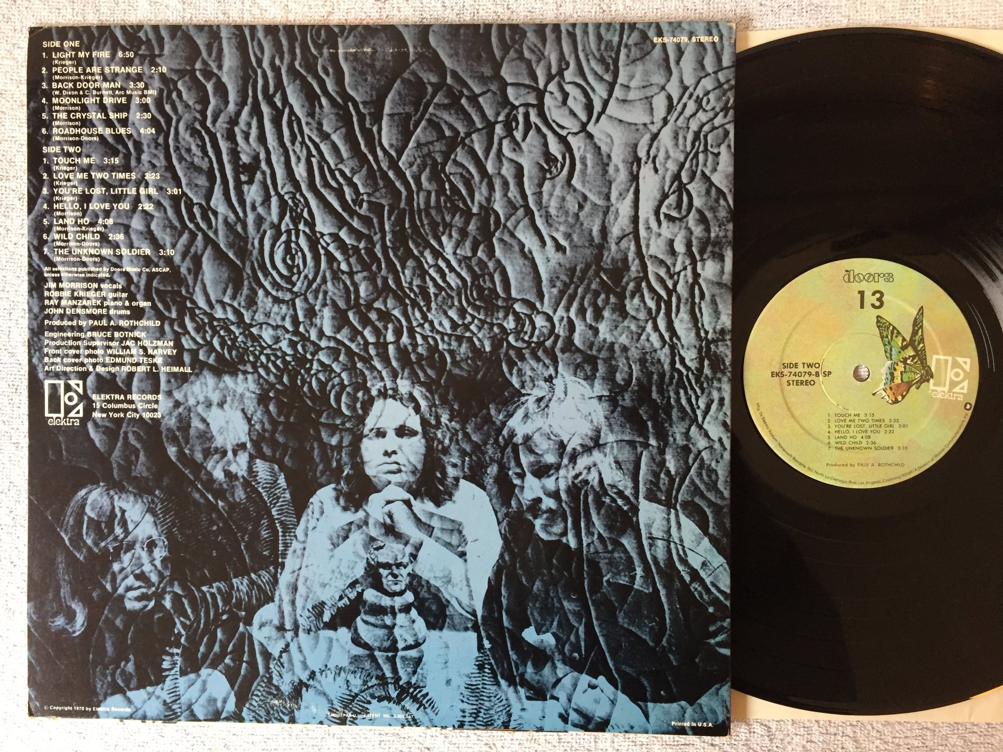 Omslagsbild för skivan THE DOORS  "13"  LP  US  ELEKTRA EKS 74079 SP