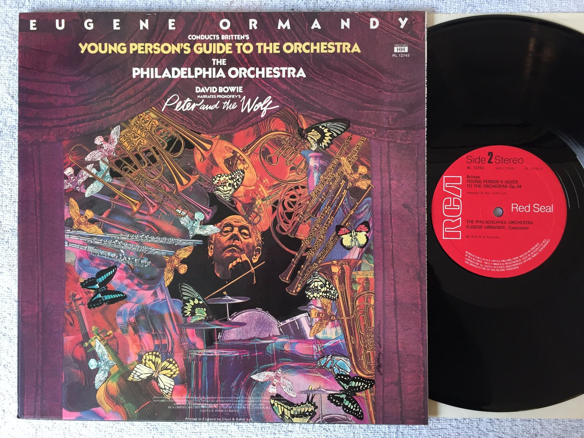 Omslagsbild för skivan PETER AND THE WOLD Narrator: David Bowie LP -78 UK RCA RL 12743