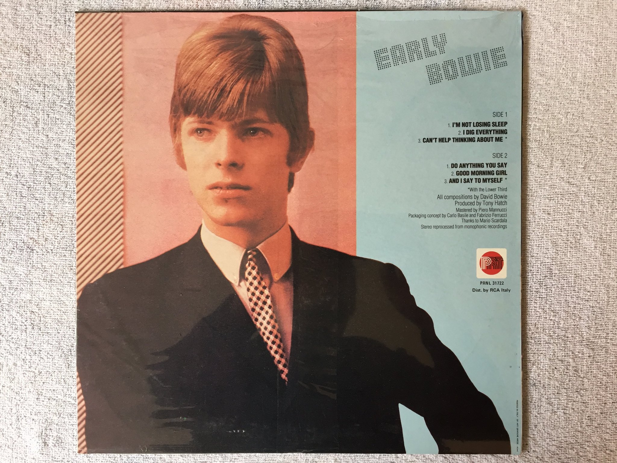 Omslagsbild för skivan DAVID BOWIE EARLY BOWIE LP-83 Ita PRT PRNL 31722 sealed